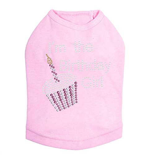 Birthday Girl Dog Shirt for Female Dogs - 2XL Pink Pet Costume for Birthday Parties & Photo Shoots