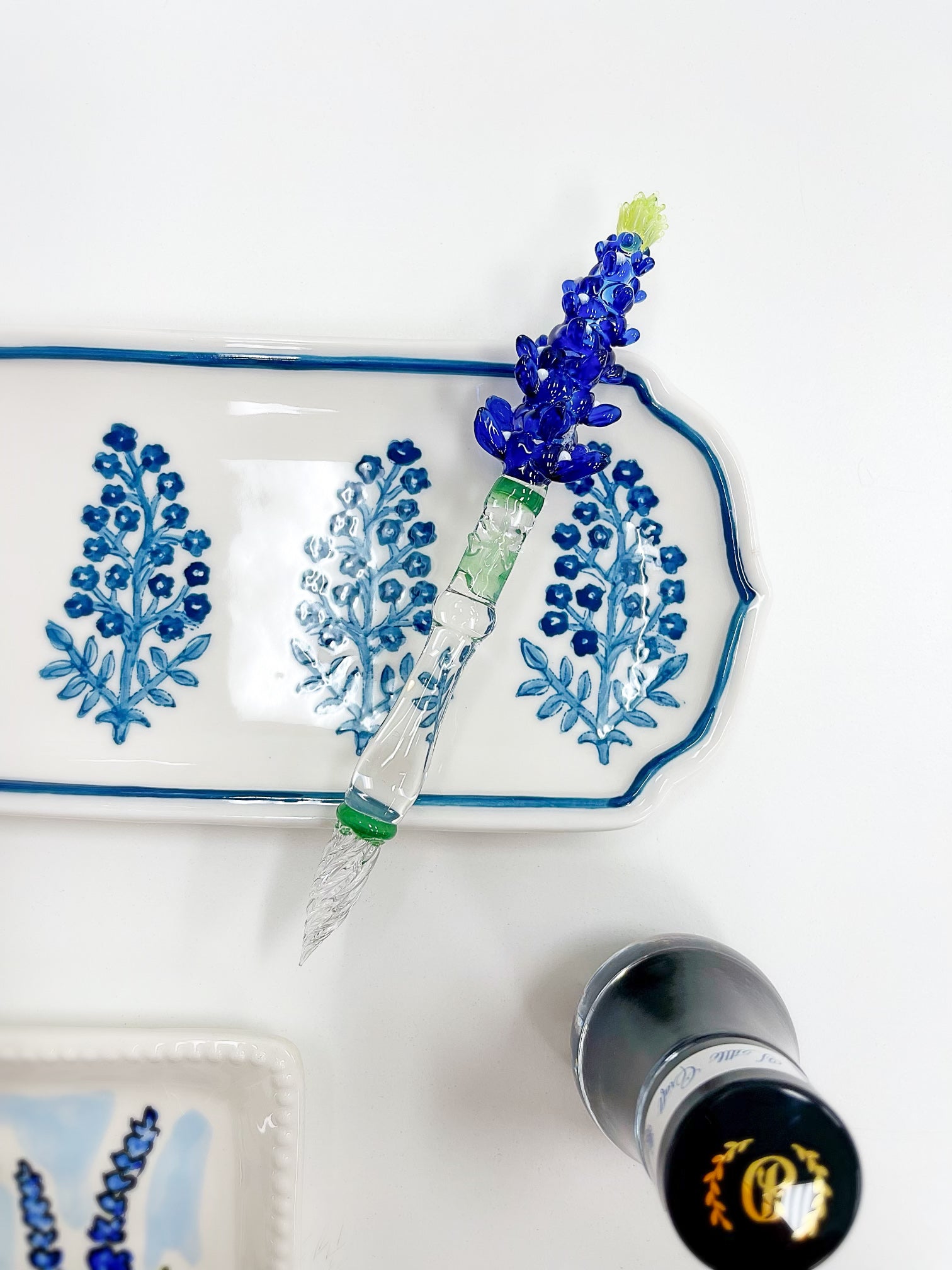 Bluebonnet Glass Dip Pen - Limited Edition Calligraphy Pen for Hand Lettering, Art & Craft - Perfect for Journaling, Scrapbooking & Gift Writing