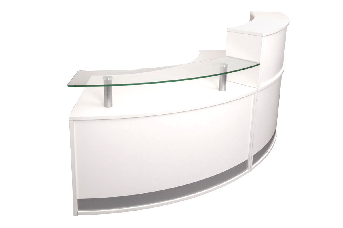 Sonic Flexi Reception Counter - Adjustable Height Modern Reception Desk for Offices, Hotels & Clinics - Durable & Stylish Front Desk Solution for Professional Spaces