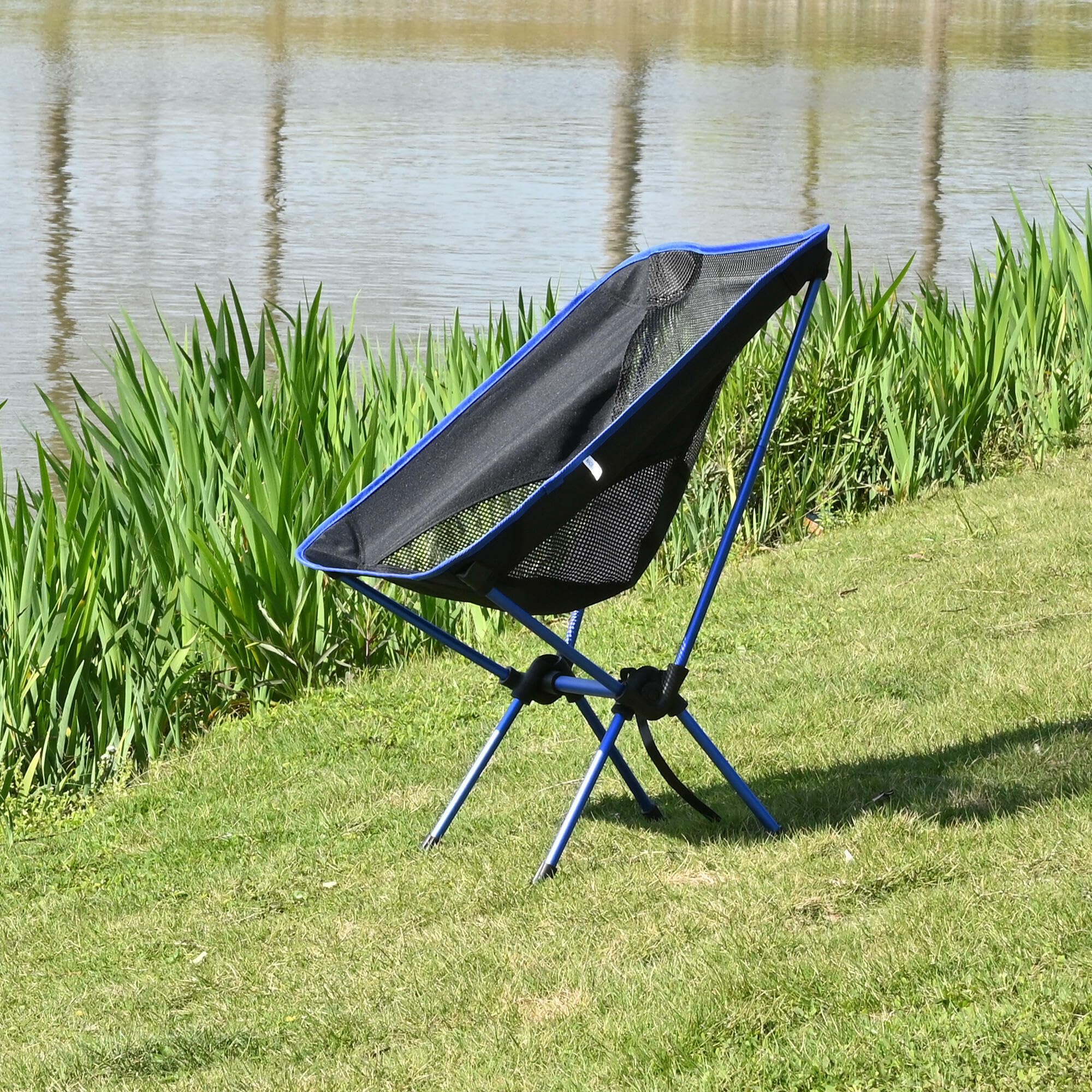 PHAT Portable Folding Camping Chair - Lightweight Moon Chair for Outdoor, Hiking, Picnic & Backpacking - Compact Lawn Chair with Carry Bag for Easy Travel & Storage | Perfect for Beach, Park, and Camping Trips