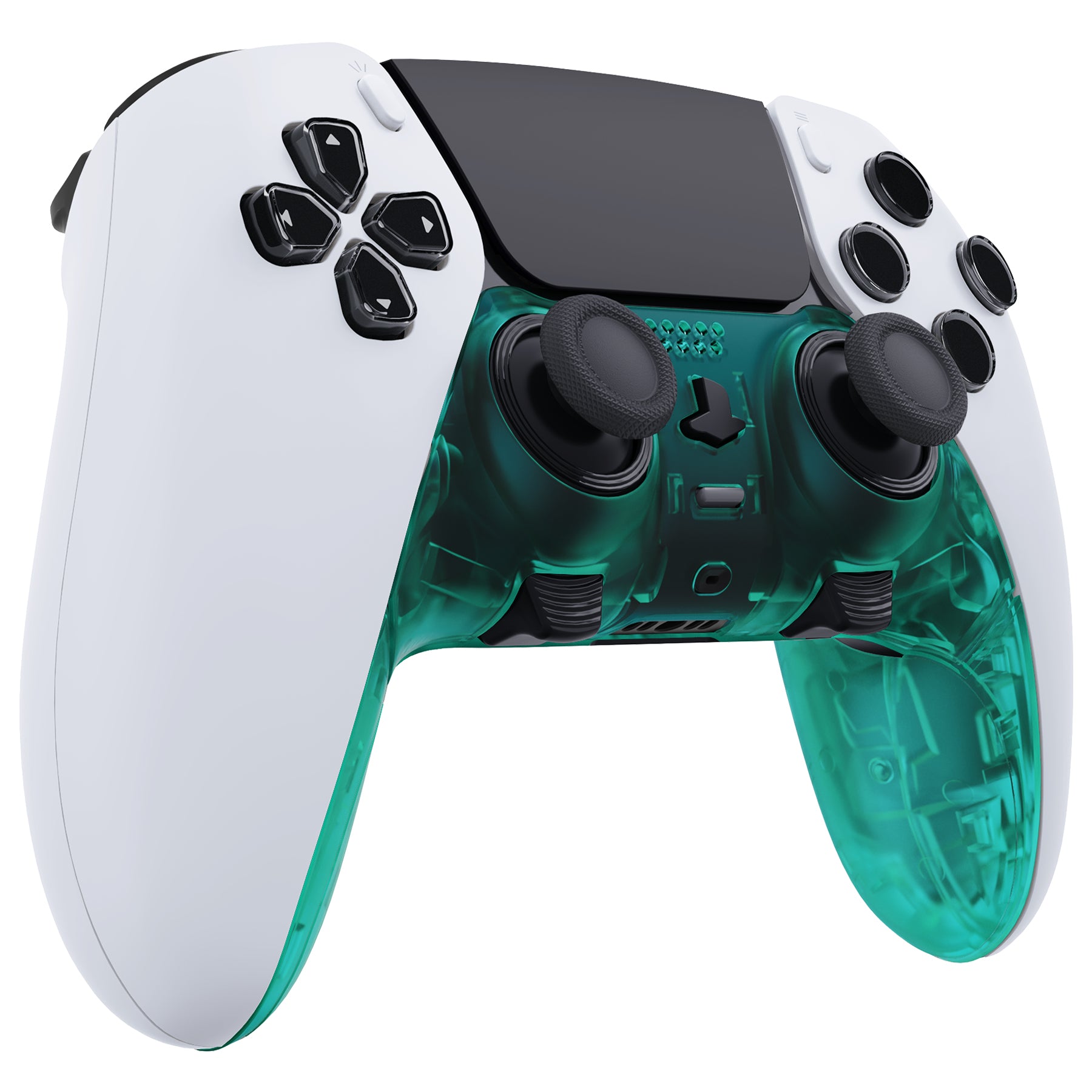 eXtremeRate Emerald Green PS5 Edge Controller Shell - DIY Replacement Front & Back Cover with Custom Plates | Gaming Accessories for Enhanced Style & Protection