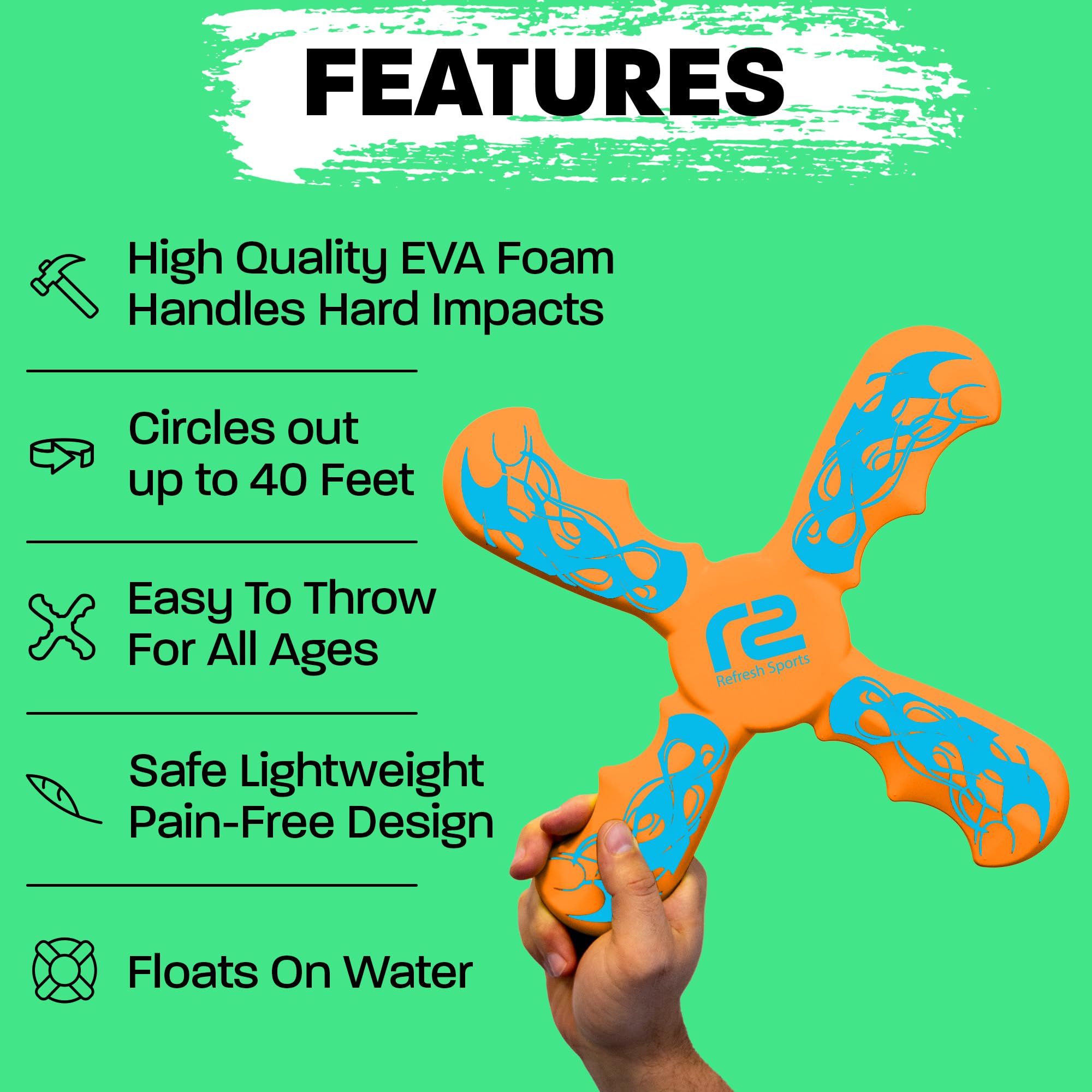 Best Boomerang for Kids - Fun Outdoor Toy for Boys & Girls of All Ages - Perfect Easter Basket Stuffers & Birthday Party Favors - Great Gift Idea for Children - Ideal for Backyard Play, Park Adventures & Family Fun