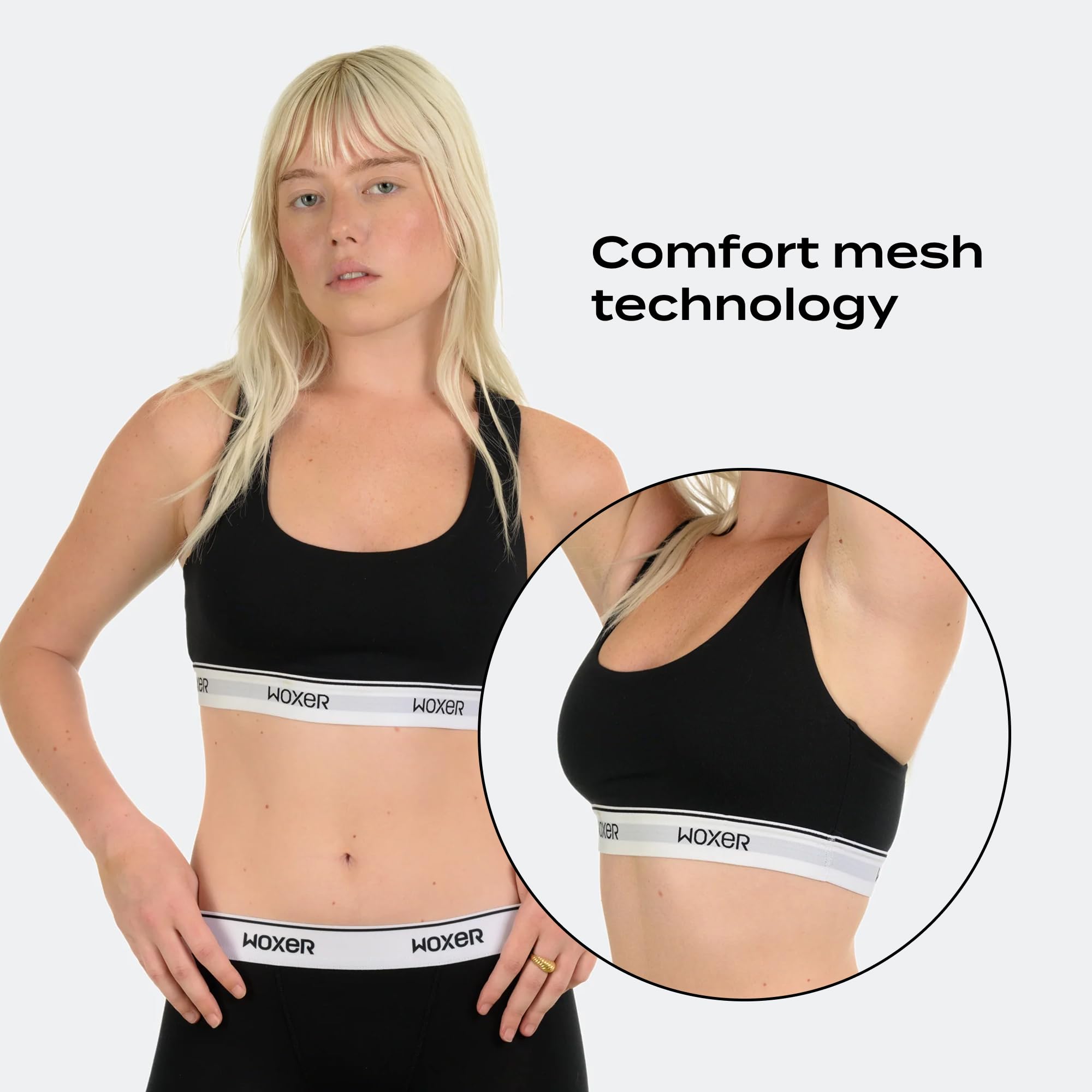 Woxer Boss Bralettes for Women - Wireless Seamless Comfortable Support Bra for Yoga, Workout & Everyday Wear