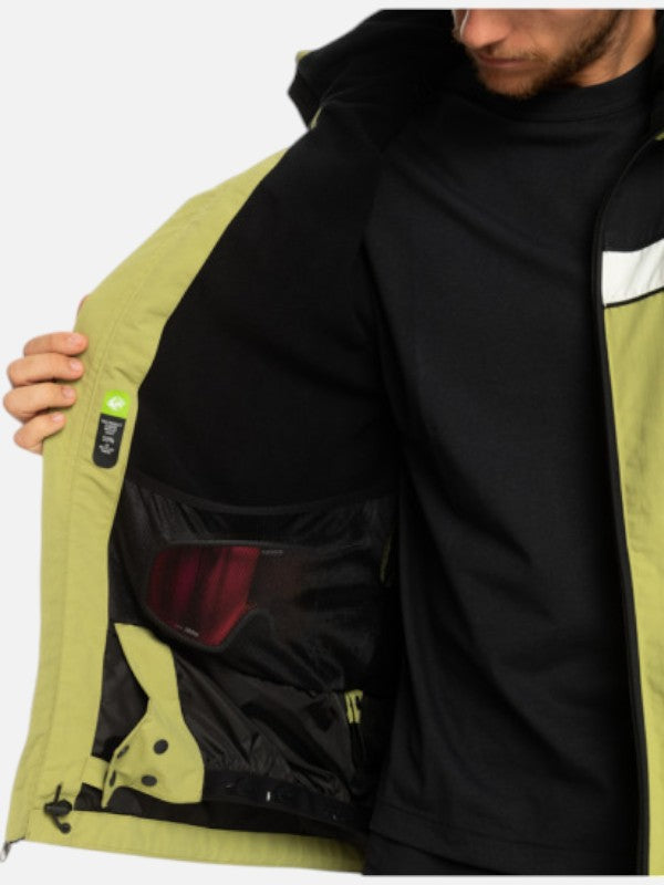 Quiksilver Snow Live Wire Olive Green Snow Jacket - Waterproof & Insulated Winter Coat for Skiing, Snowboarding & Outdoor Adventures