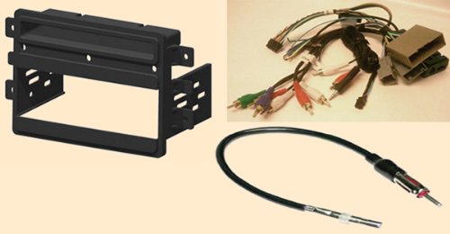 Lincoln Navigator Radio Stereo Installation Kit (2007-2012) - Single DIN Dash Kit, Steering Wheel Control Wiring, CANBUS Wire Harness & Antenna Adapter - Compatible with Base CD6 Radio - Perfect for Car Audio Upgrade & DIY Installation