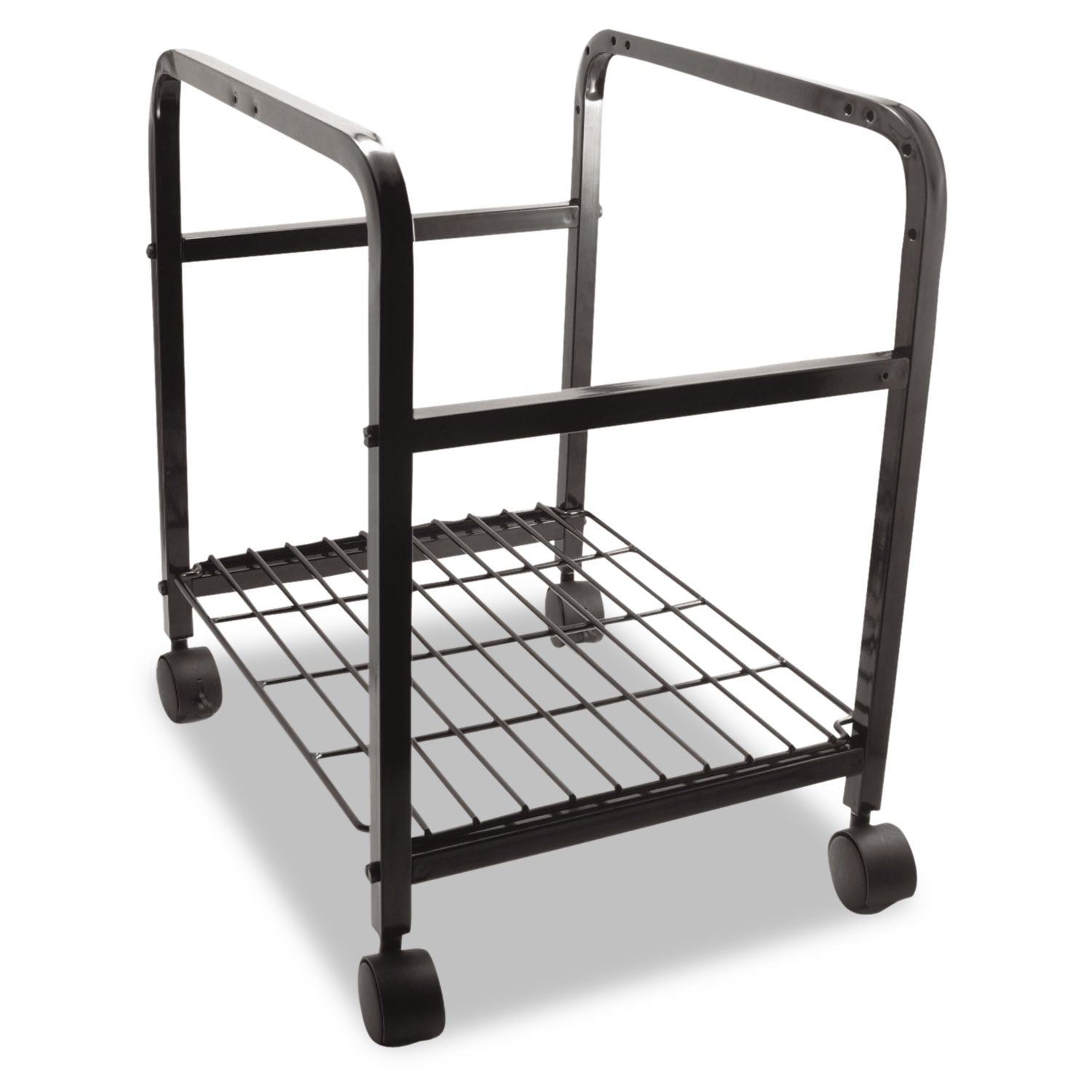 Advantus Heavy Duty Metal File Shuttle with 1 Shelf - 17.13 x 14.25 x 20 Inches, Black - Office Organization & Document Storage Solution for Filing Cabinets, Desks, and Workspaces