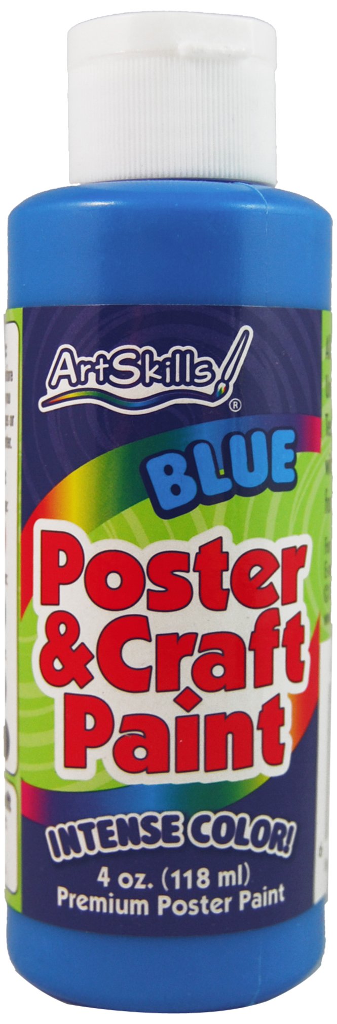 ArtSkills 4-Ounce Premium Poster Paint - Vibrant Blue Color for School Projects, DIY Crafts & Art Classes - Non-Toxic Washable Paint for Kids & Adults