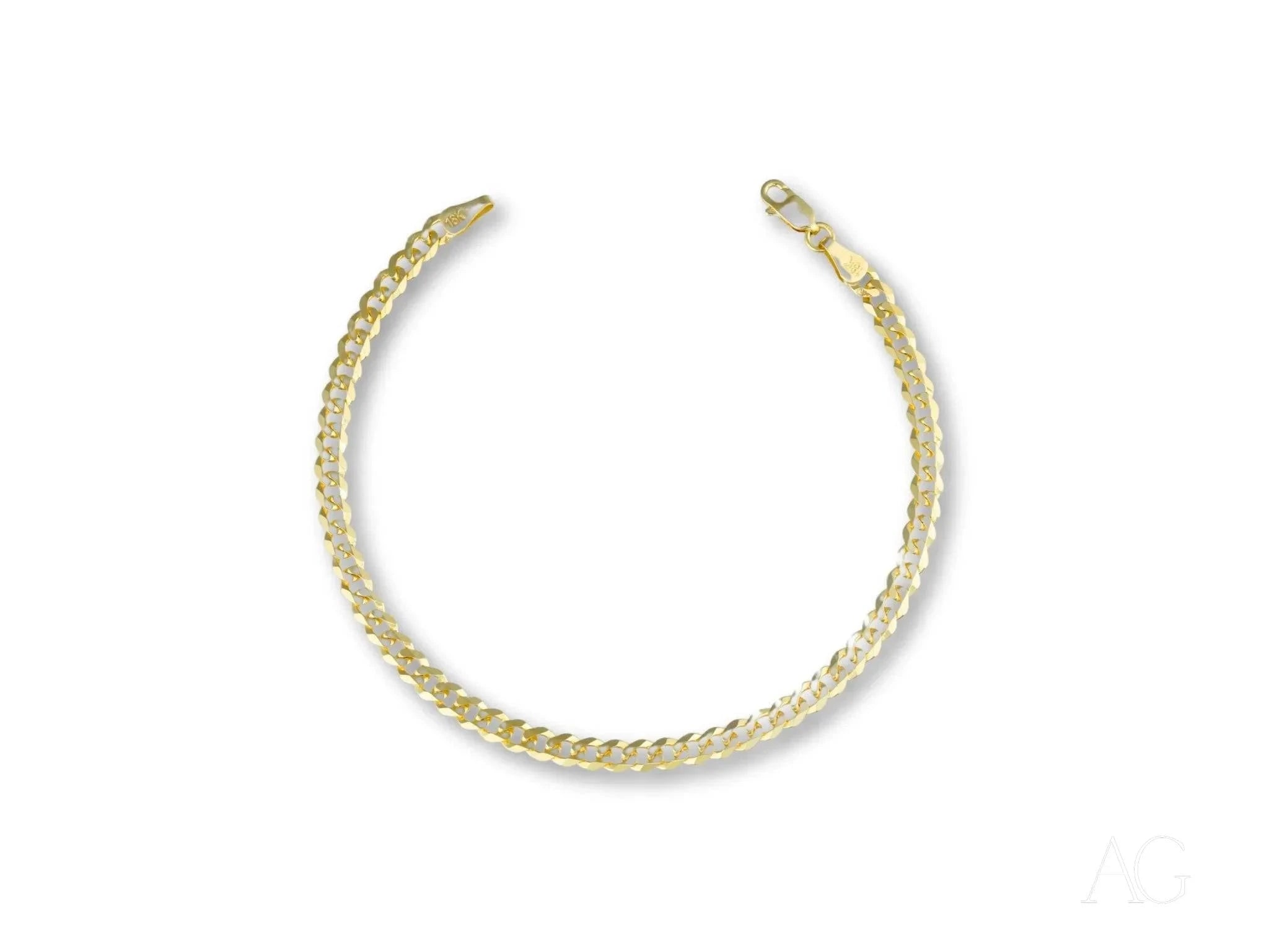 18K Solid Gold Cuban Link Bracelet for Men & Women - Timeless Elegance & Luxury Jewelry - Perfect for Gifts, Weddings, and Special Occasions