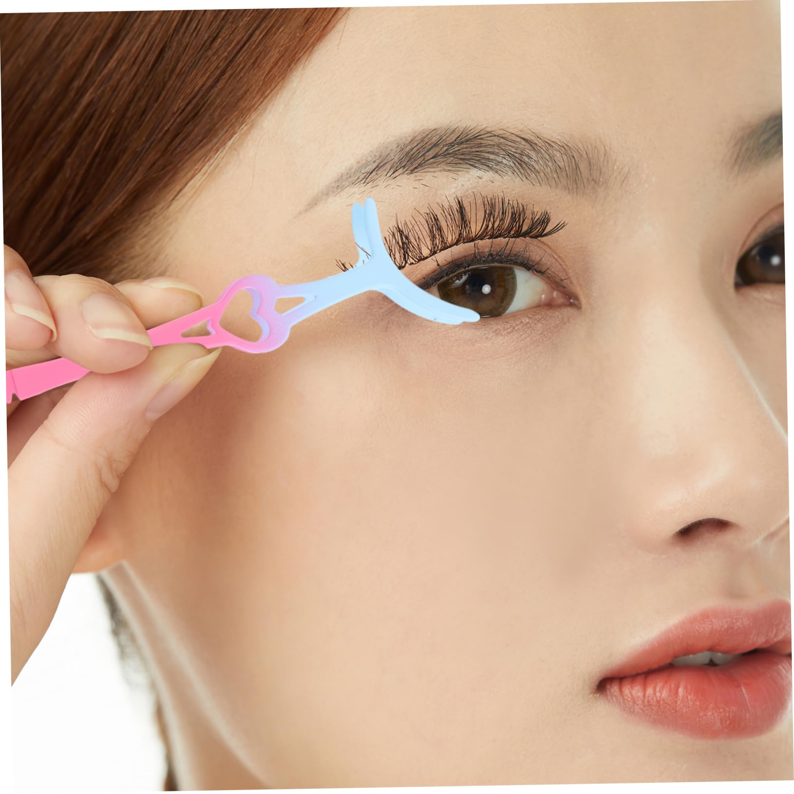 Premium Eyelash Tweezers with Comb - Stainless Steel Lash Clamp for Professional & Home Use - Perfect for Eyelash Extensions, False Lashes & Makeup Application (Women's Beauty Tool)