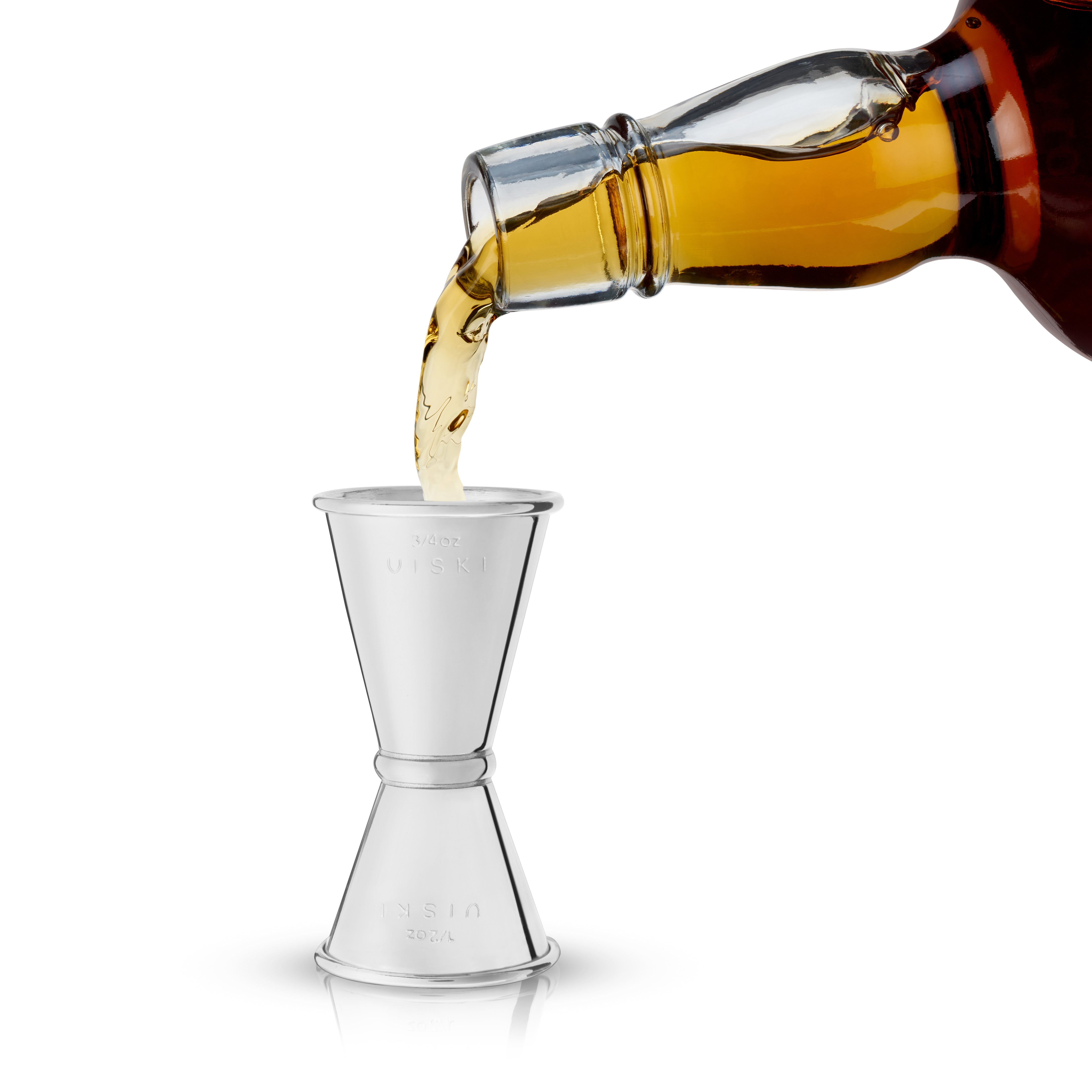 Harrison Small Japanese Style Jigger - 1oz/2oz Stainless Steel Cocktail Measuring Cup for Bartenders, Mixologists & Home Bars - Perfect for Crafting Martinis, Old Fashioned & Japanese Cocktails