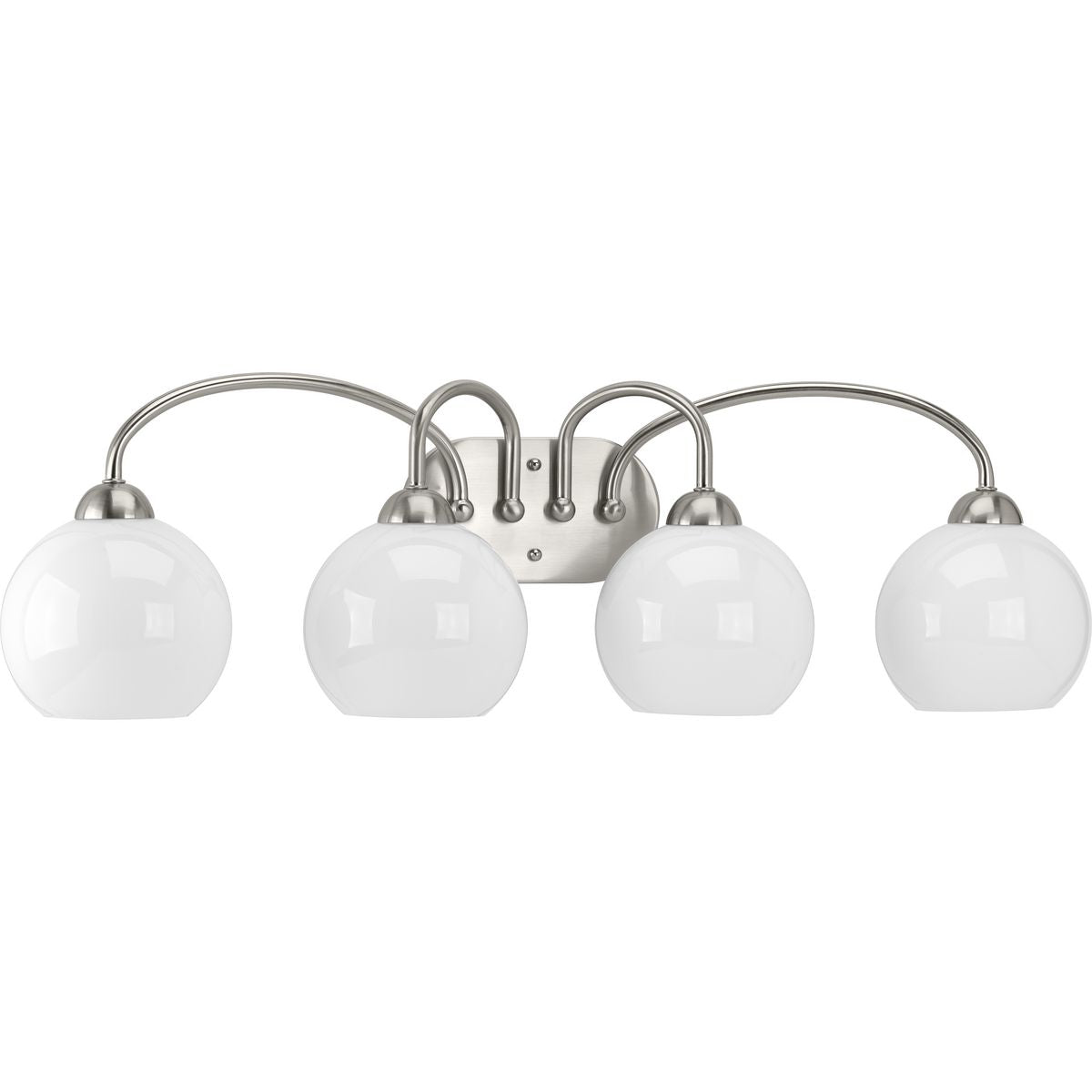 Carisa Collection 4-Light Opal Glass Bathroom Vanity Light Fixture - Perfect for Modern Bathroom Lighting and Makeup Vanity Areas