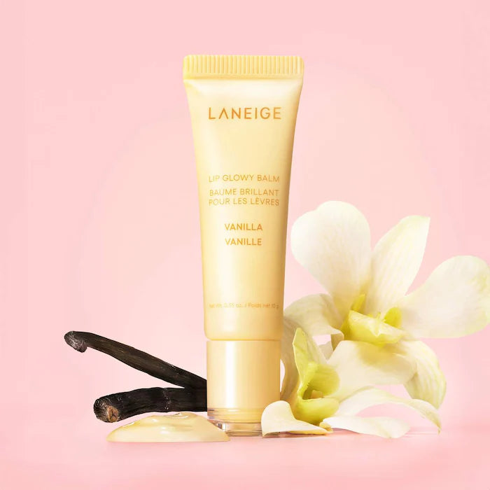 LANEIGE Lip Glowy Balm - Hydrating Lip Balm with Vitamin C for Soft, Plump Lips | Day & Night Moisturizing Lip Care for Dry, Chapped Lips | Perfect for Makeup Prep & Daily Hydration