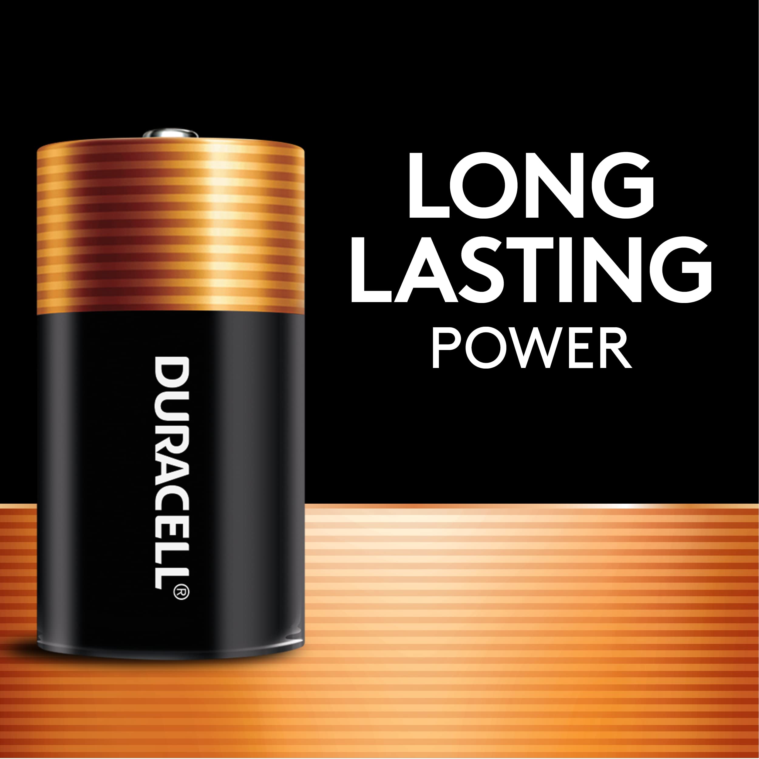 Duracell Coppertop C Batteries 8-Pack - Long-Lasting Alkaline C Batteries for Household & Office Devices - Ideal for Flashlights, Toys, Clocks & More
