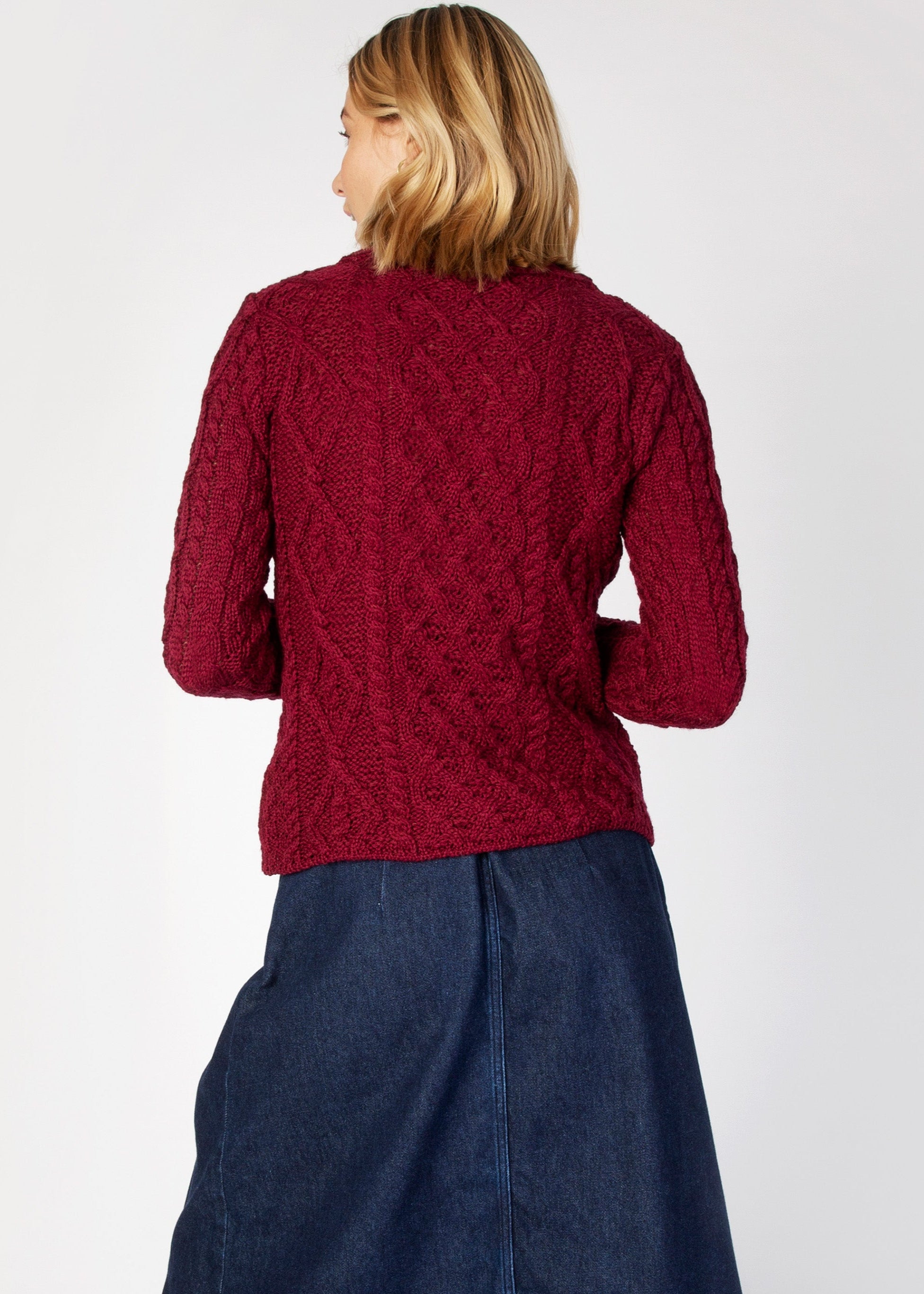 Ireland's Eye Lambay Aran Sweater - Premium Wool Irish Knit Sweater for Men & Women | Warm Winter Pullover for Outdoor Activities & Casual Wear