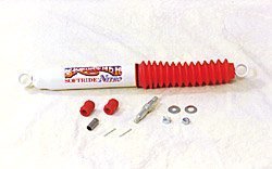 Skyjacker Suspension 7099 OEM Stabilizer with Red Bushings - Heavy Duty Steering Stabilizer for Trucks, Jeeps & SUVs - Improves Handling & Control on Rough Terrain & Off-Road Adventures