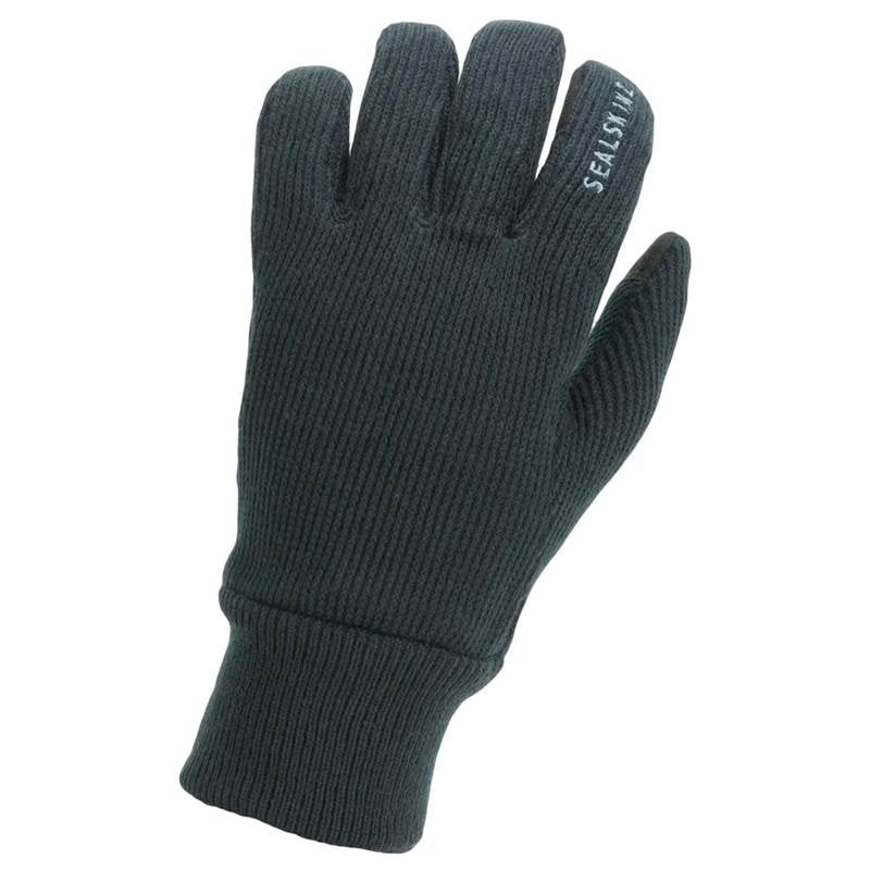 Windproof All-Weather Knitted Gloves for Men & Women - Black Winter Gloves for Outdoor Activities, Running, Hiking & Cycling