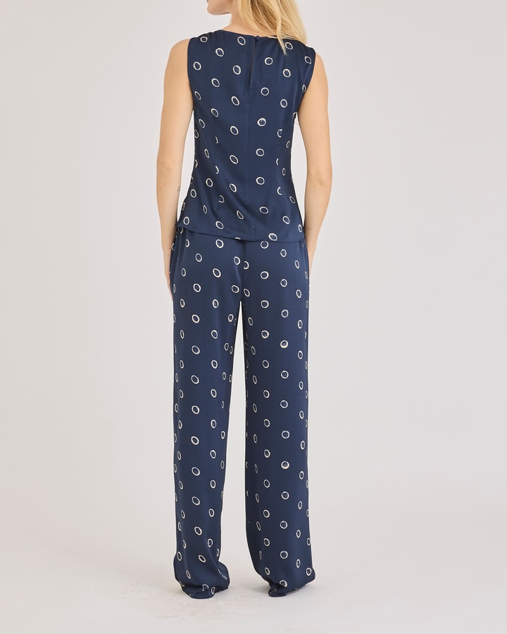 Hazy Dot Pants for Women - Trendy High Waisted Loose Fit Casual Trousers | Perfect for Work, Travel & Everyday Wear