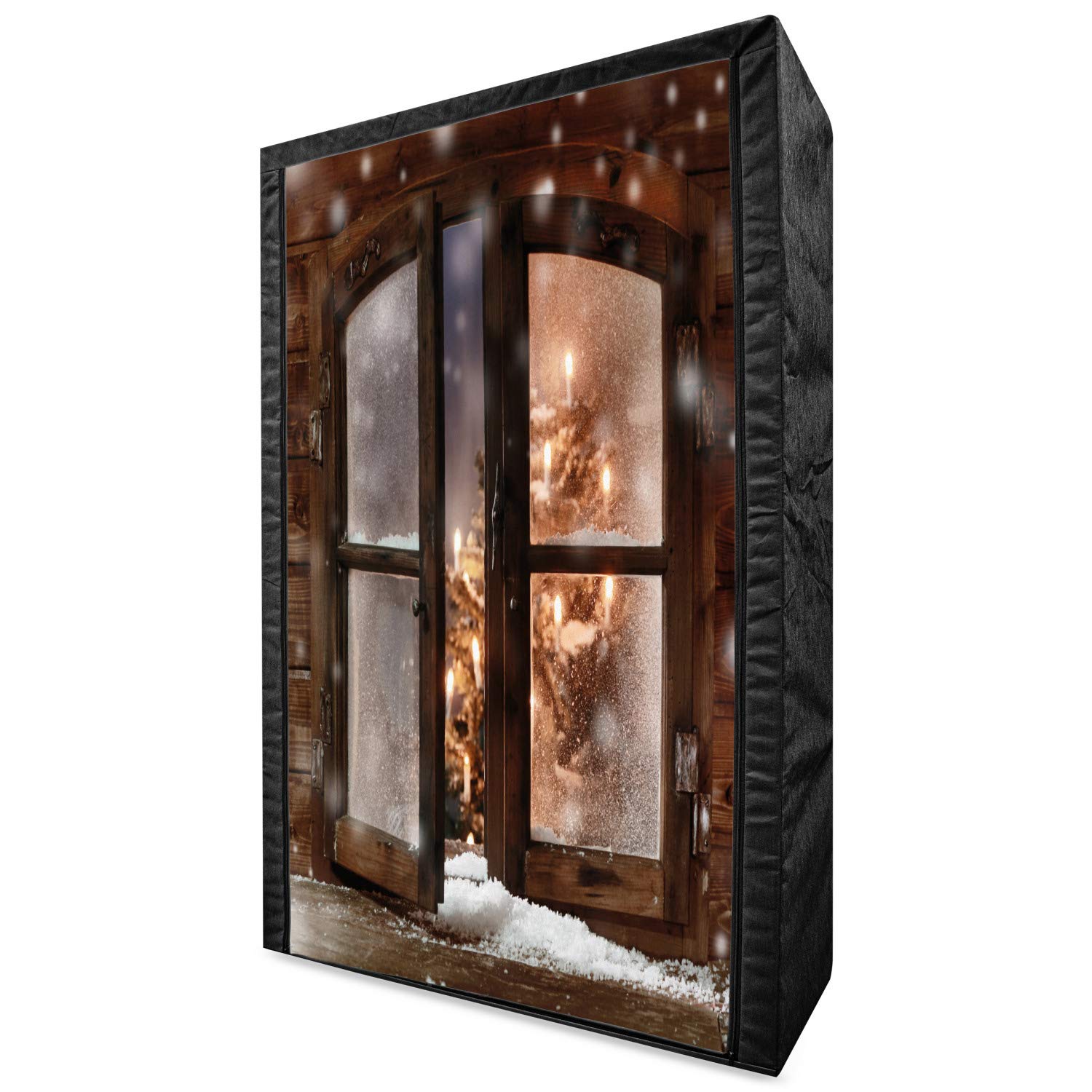 Ambesonne Winter Portable Fabric Wardrobe - 42.5