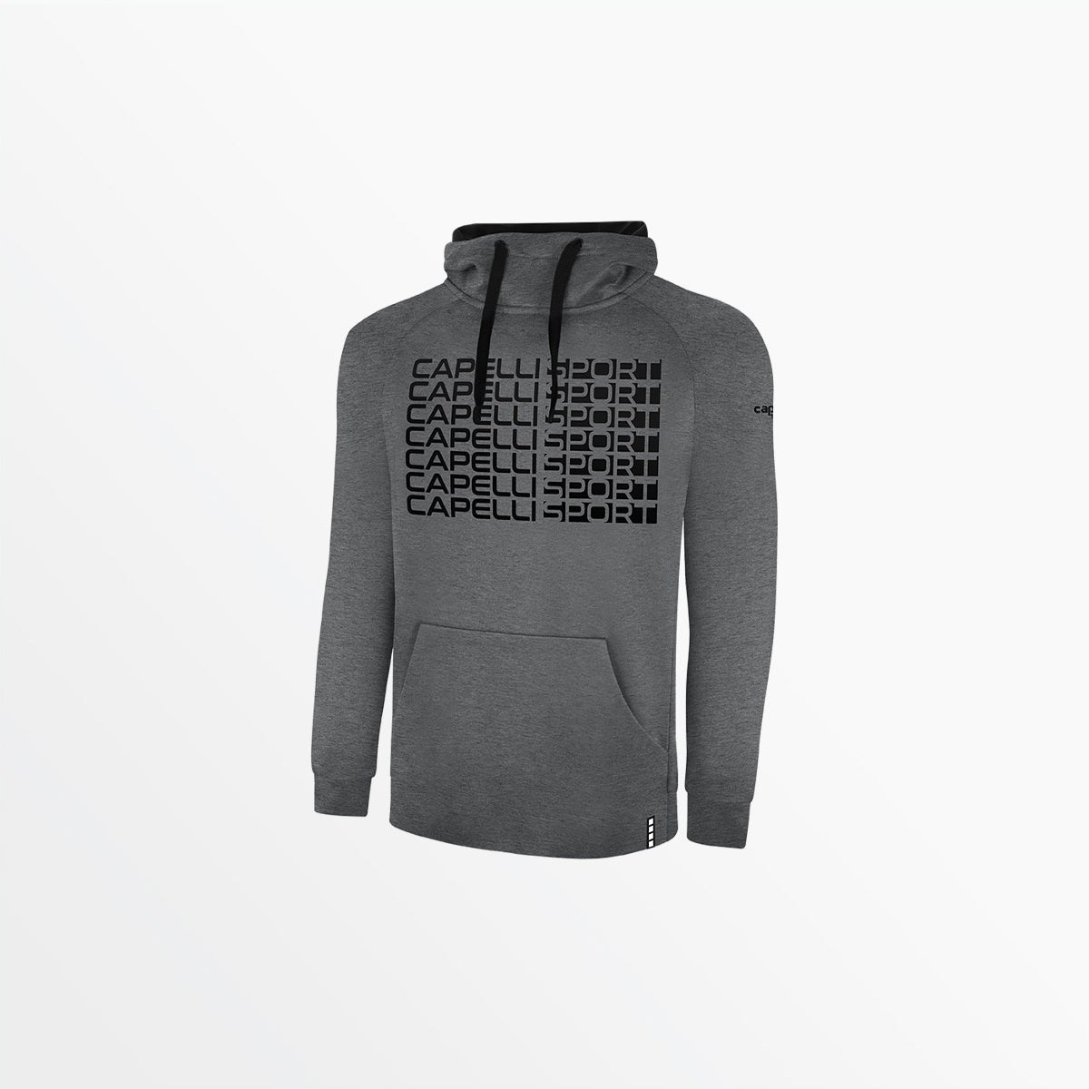 Men's Therma Fleece Pullover Hoodie with Front Repeating Logo - Cozy Winter Wear for Outdoor Activities & Casual Style