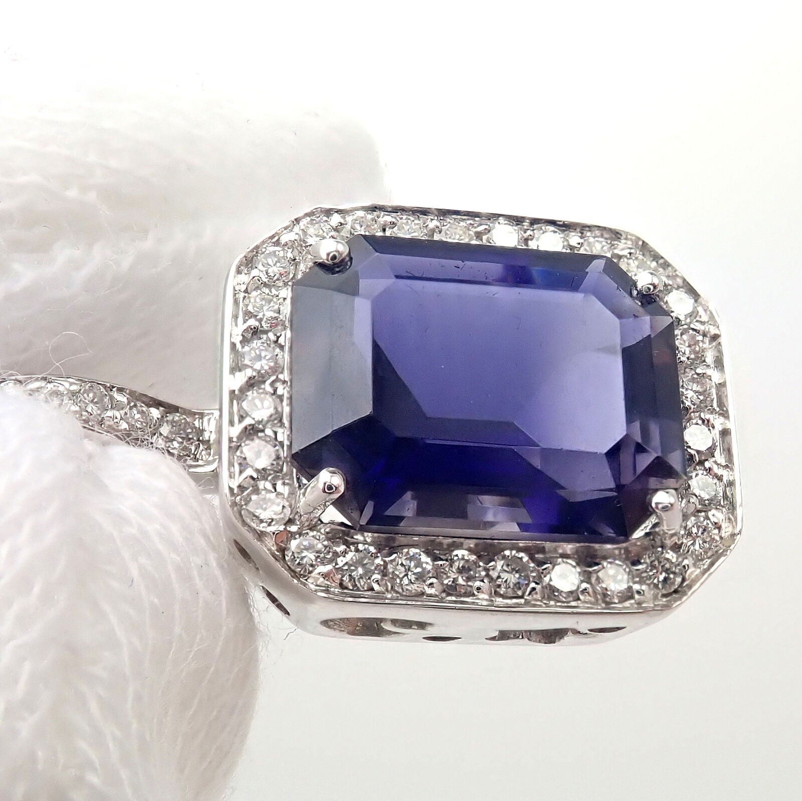 Authentic Pasquale Bruni 18k White Gold Iolite Diamond Earrings for Women | Luxury Italian Jewelry | Perfect for Weddings, Anniversaries & Special Occasions