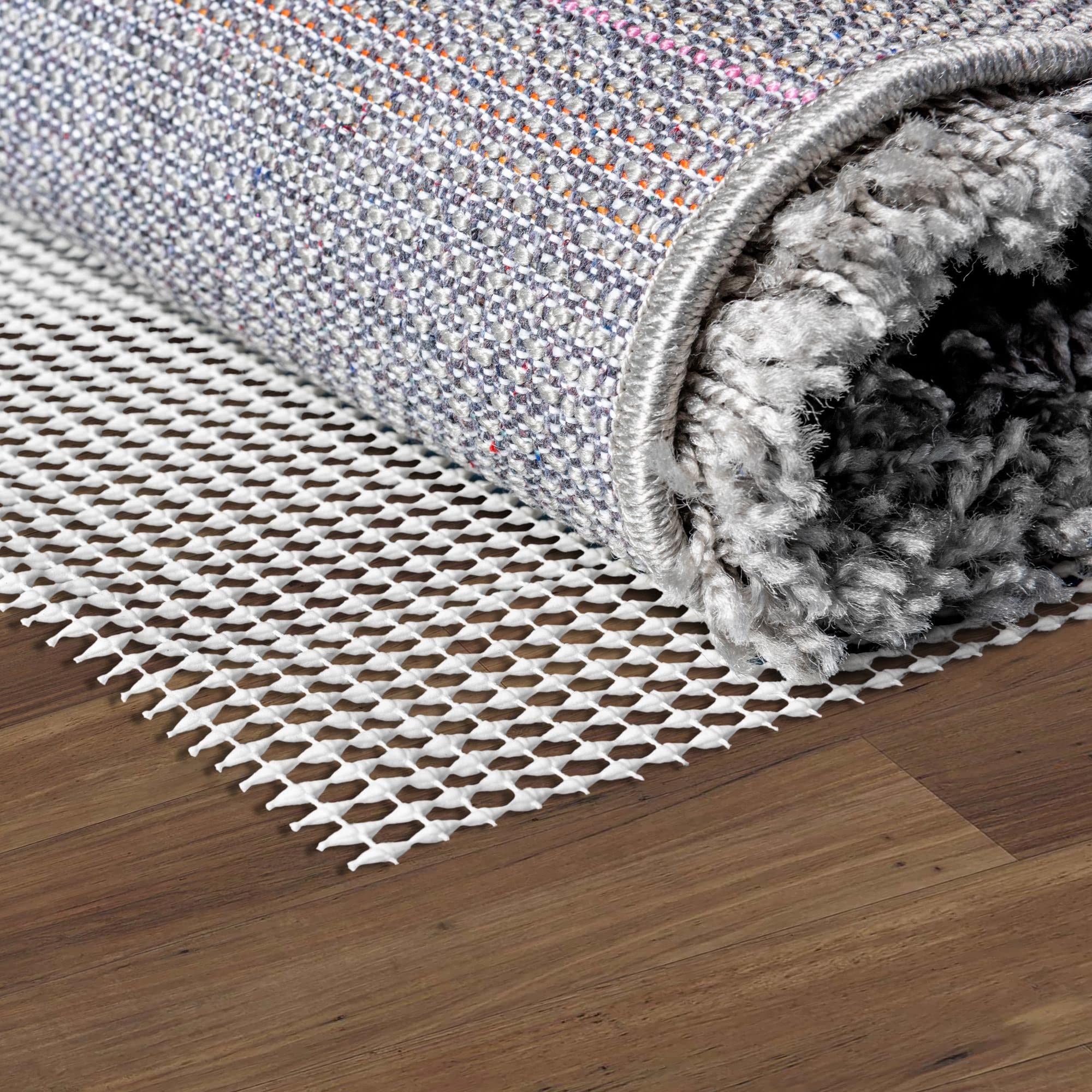 Non-Slip Rug Pad for Hardwood Floors & All Surfaces - 8' x 10' Oval Indoor Carpet Grip - Perfect for Living Room, Bedroom & High Traffic Areas