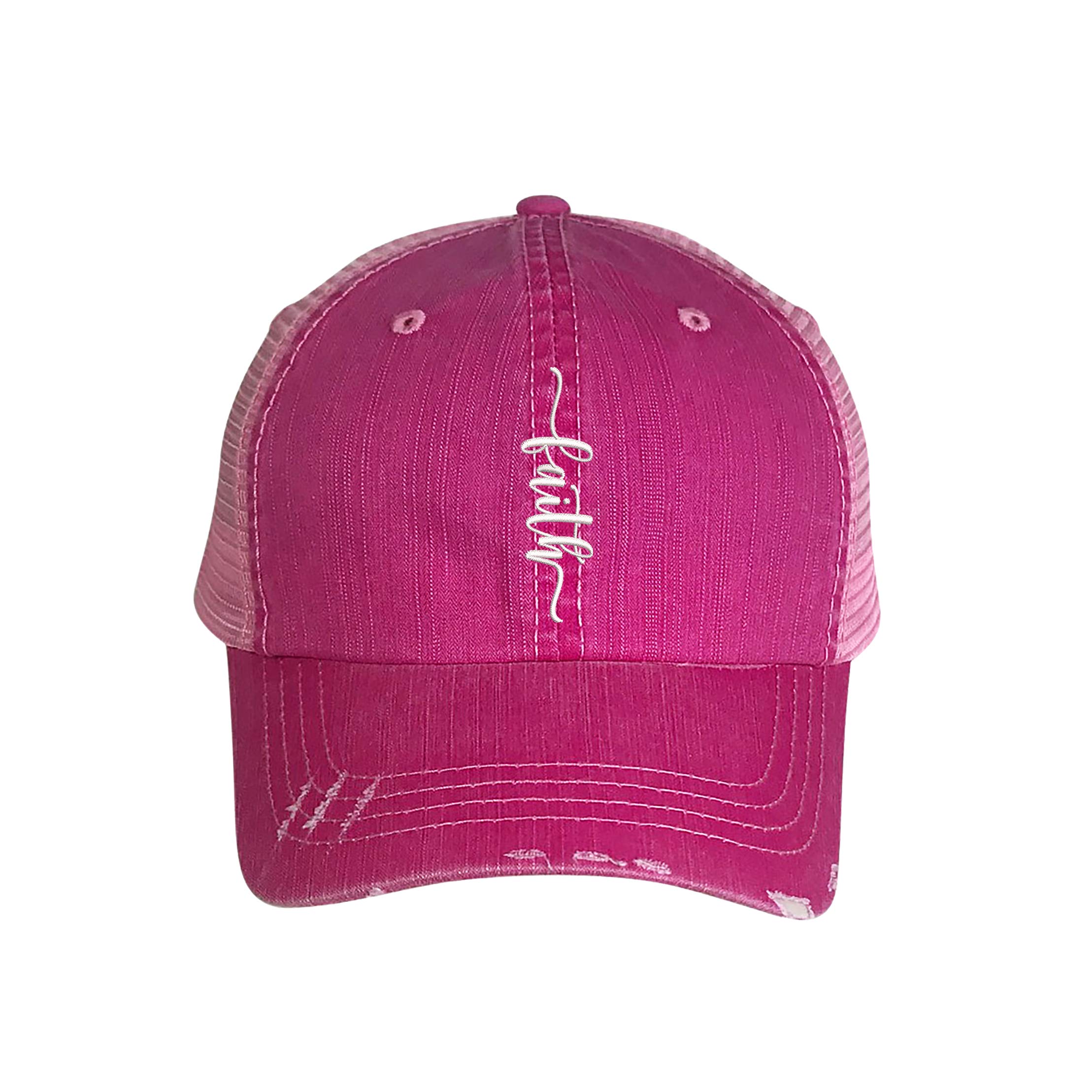 Middle Faith Distressed Trucker Hat - Embroidered Vintage Baseball Cap for Men & Women | Perfect for Outdoor Activities, Concerts, and Casual Streetwear