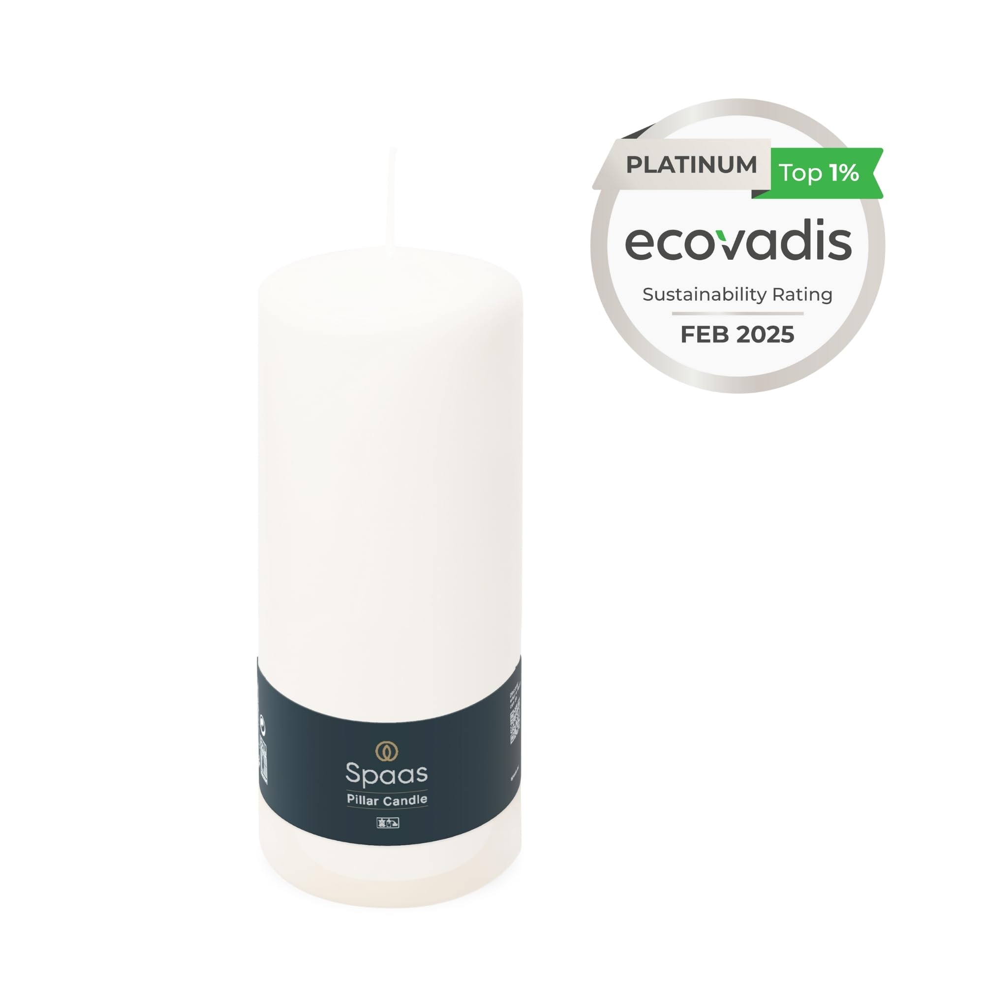 12 Unscented White Paraffin Wax Pillar Candles, 60mm Diameter x 150mm Height - Perfect for Weddings, Home Decor, and Relaxation
