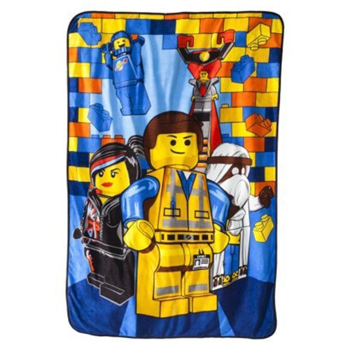 The Lego Movie Emmet Plush Blanket - Super Soft Twin Size Fleece Throw Blanket for Kids & Adults - Perfect for Movie Nights, Bedroom Decor, and Cozy Gift Ideas
