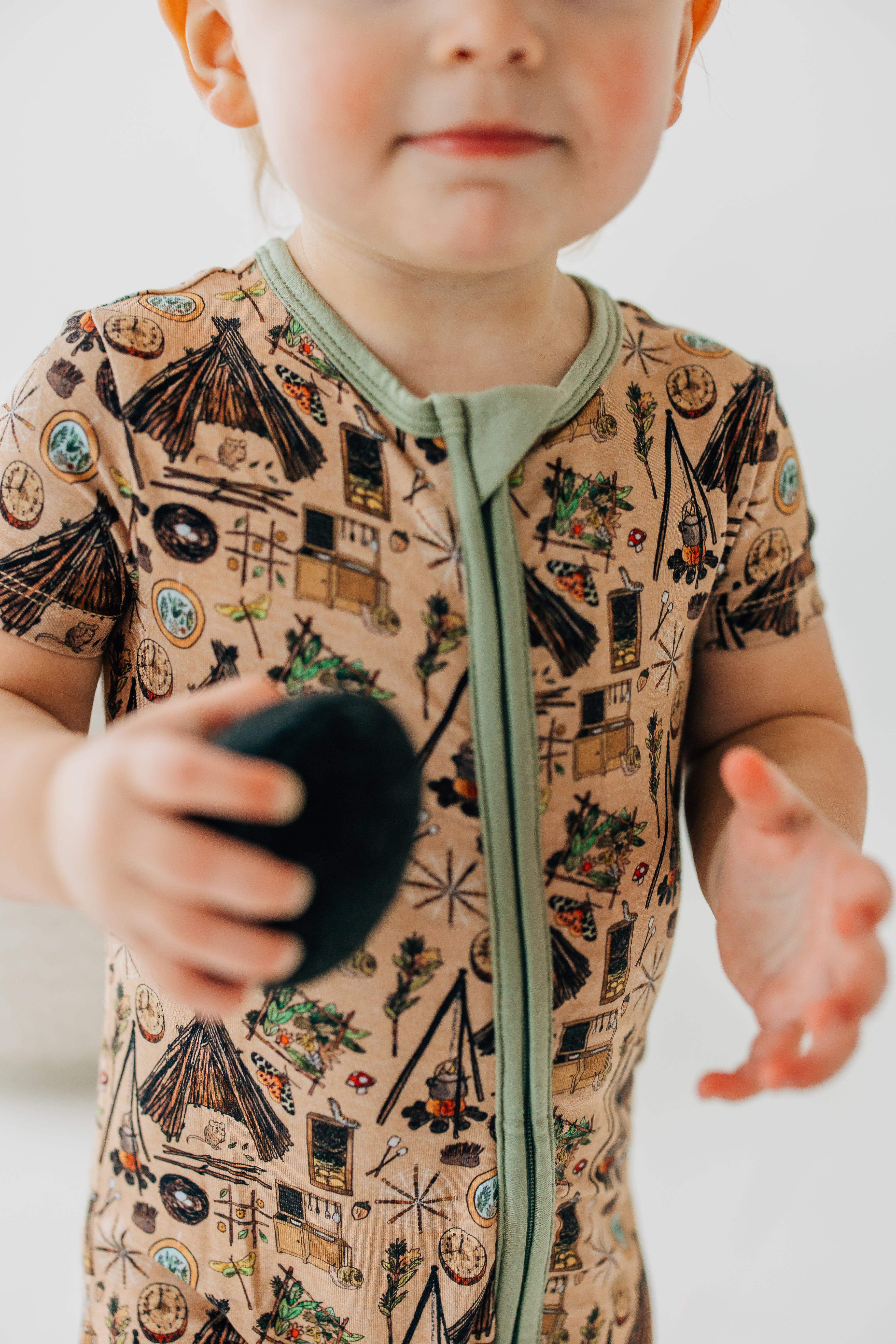 Forest School Shortie Romper - Cute Baby Girls' Summer Outfit | Organic Cotton Playwear for Toddlers & Infants | Perfect for Outdoor Adventures, Playdates & Photo Shoots