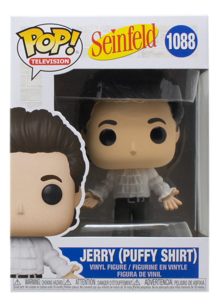Jerry With Puffy Shirt Seinfeld Funko Pop! Vinyl Figure #1088 - Collectible TV Show Merchandise for Fans & Home Decor