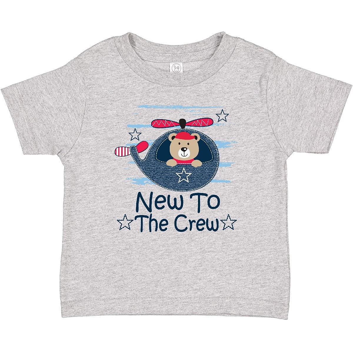 Inktastic New to The Crew Baby Boy T-Shirt - Cute & Comfortable Cotton Tee for Infants, Newborns & Toddlers - Perfect for Family Photos, Playdates & Everyday Wear