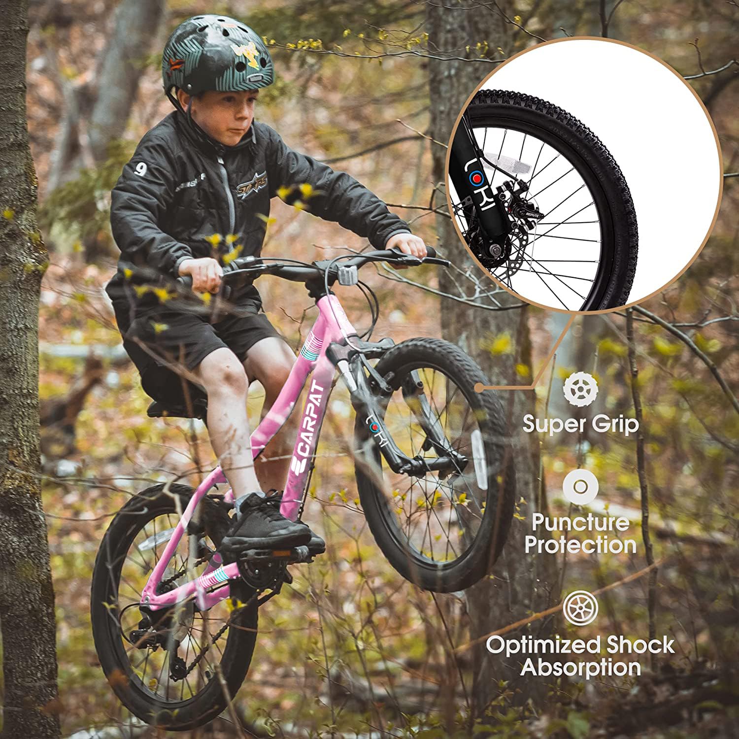 **20 Inch Kids' Bike for Ages 6-12 | 7-Speed Mountain Bike for Boys & Girls | Birthday Gift & Outdoor Cycling | City, Snow & Mountain Riding**