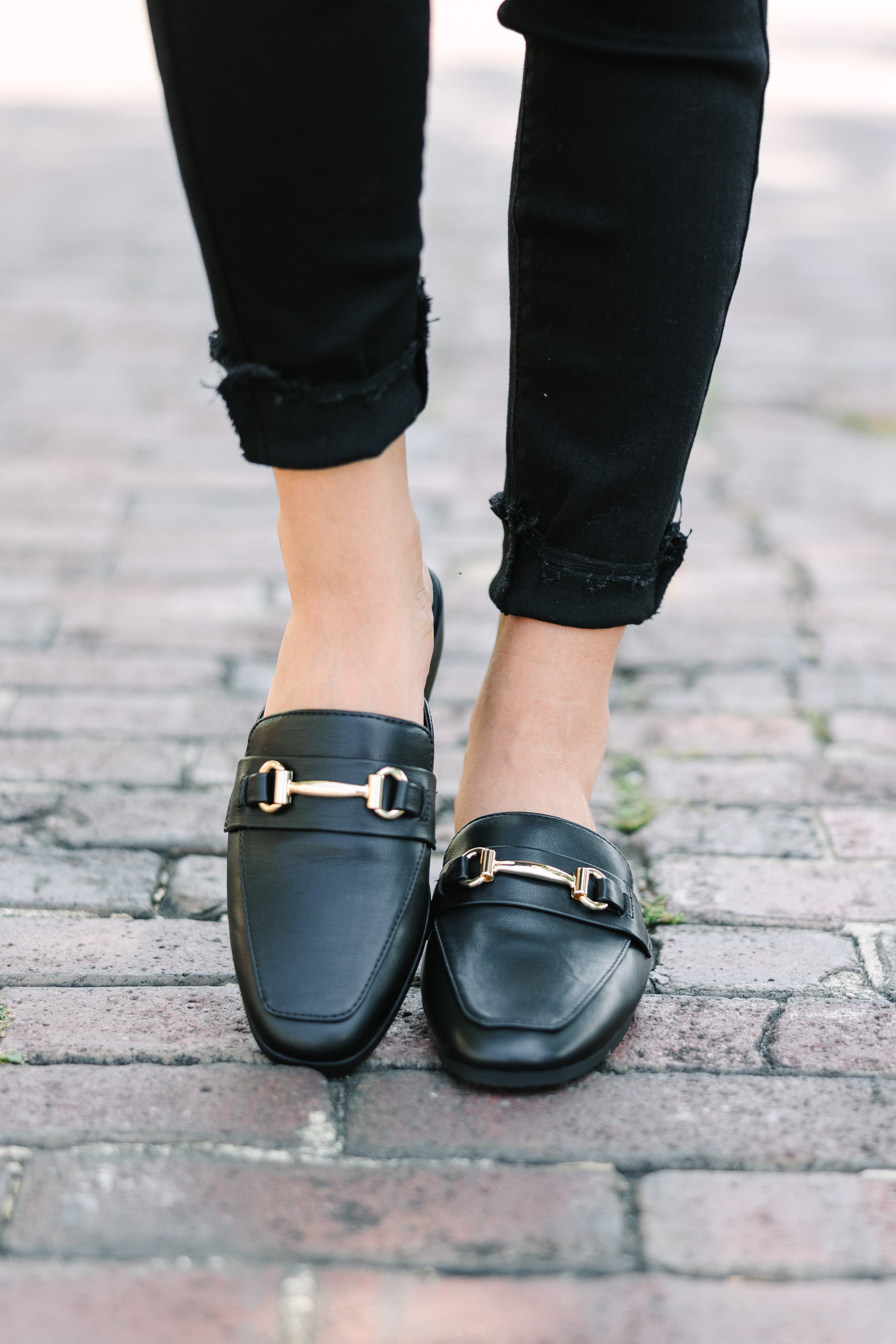 Stylish Black Loafer Mules for Women - Comfortable Slip-On Shoes for Office, Travel & Casual Wear