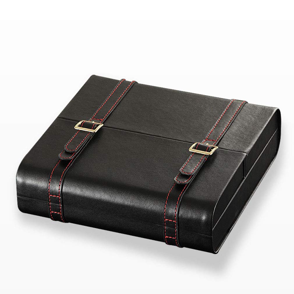 Premium Travel Cigar Humidor Case - Cedar Wood Lined Leather Portable Cigar Box with Humidifier | Perfect for Business Gifts, Wedding, Anniversary & Birthday Presents | Great for Travel, Outdoor & Home Cigar Storage