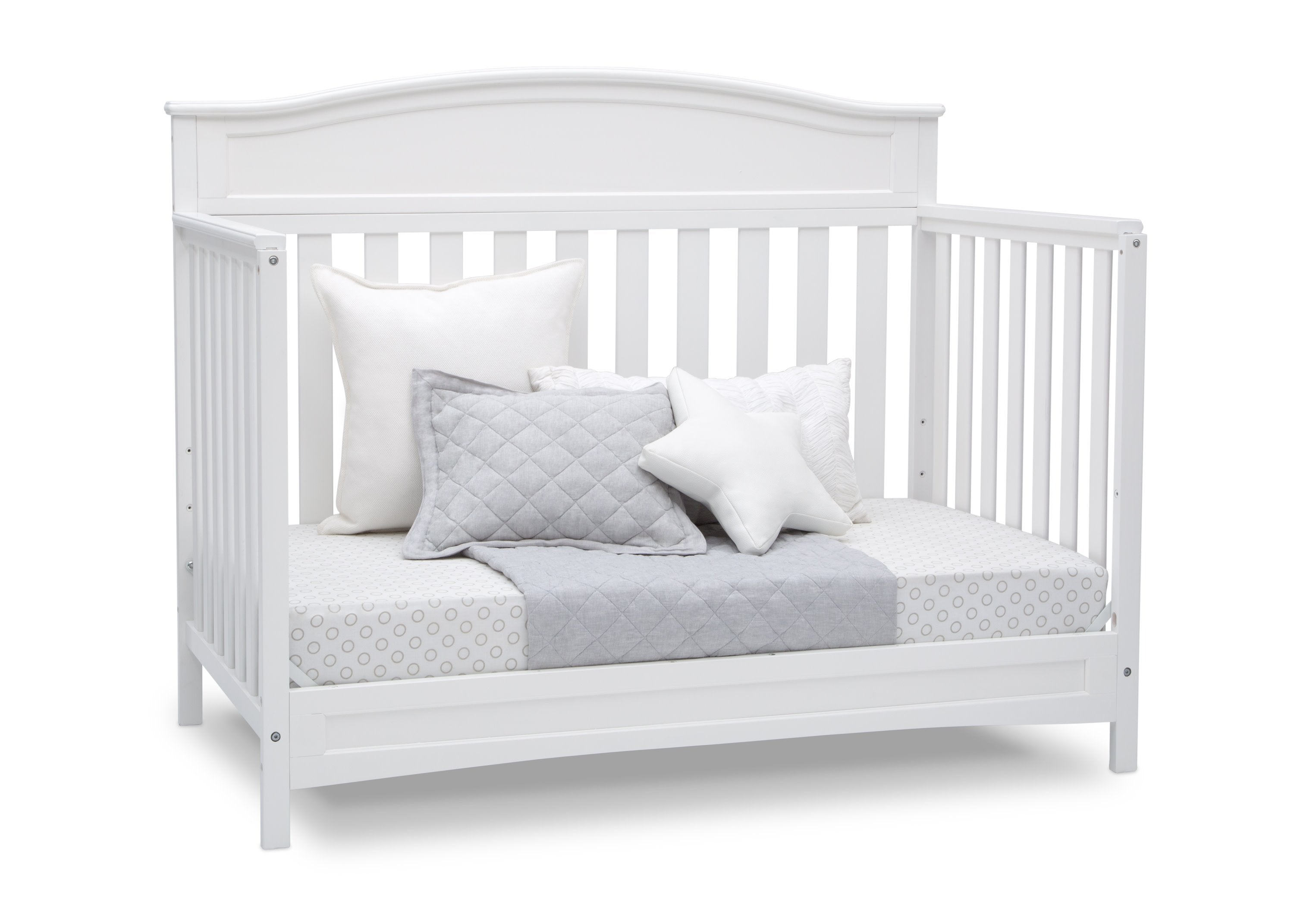Emery Deluxe 6-in-1 Convertible Baby Crib - Toddler Bed, Daybed & Full-Size Bed - Modern Nursery Furniture for Newborns to Teens - Perfect for Small Spaces & Growing Families