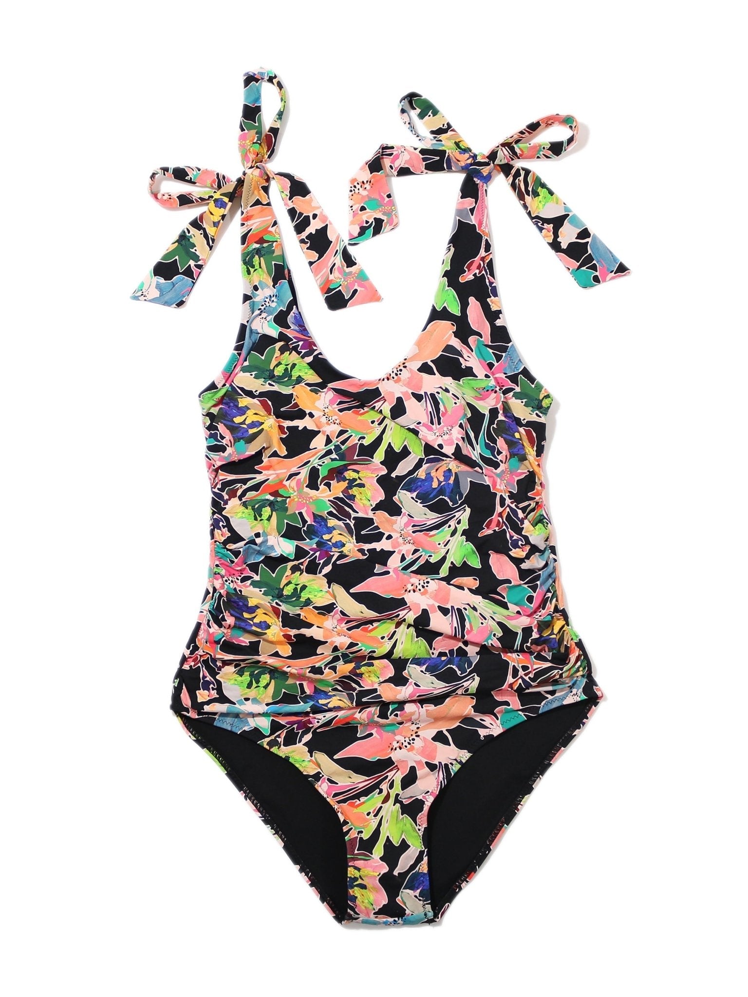 Stylish Ruched Bow One Piece Swimsuit for Women - Perfect for Beach Vacations, Pool Parties & Summer Getaways