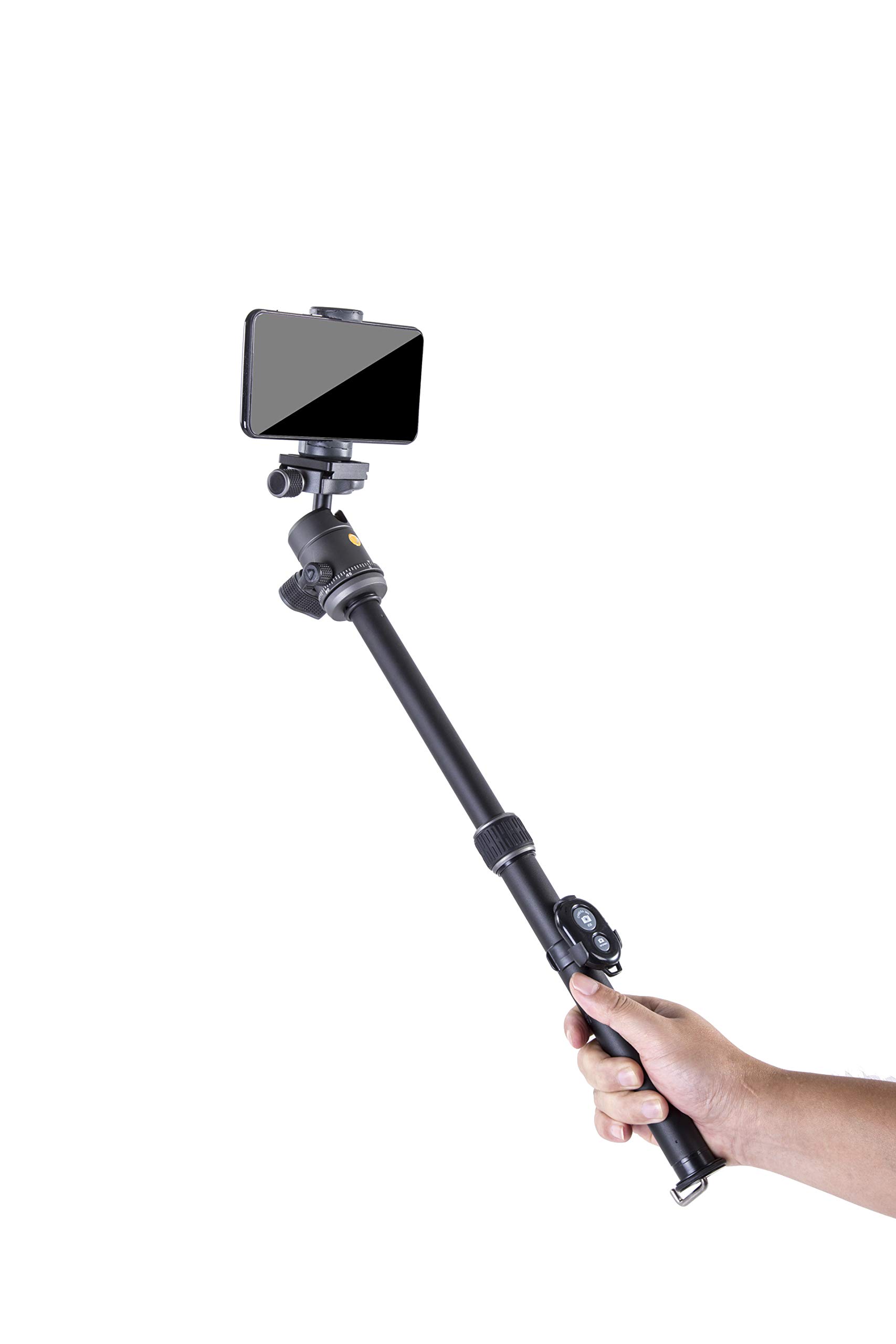 Vanguard VEO 3GO 265HAB Compact Aluminum Travel Tripod with Ball Head - Lightweight Camera Tripod for DSLR & Mirrorless Cameras | Includes Monopod, Smartphone Holder & Bluetooth Remote | Perfect for Travel Photography, Vlogging & Outdoor Shooting
