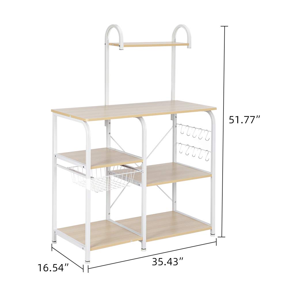 4-Tier Kitchen Baker's Rack & Microwave Stand - 35.5