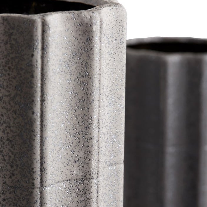 Brutalist Vase Grey Large - Modern Ceramic Home Decor for Living Room, Dining Table & Office - Cyan Design 11189