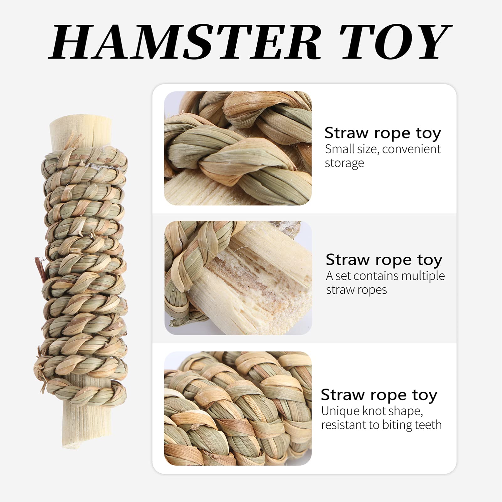 Balacoo 2-Pack Natural Wooden Hamster Chew Toys - Small Animal Teething & Foraging Toys for Hamsters, Chinchillas, Puppies & Parrots - Safe Biting & Grinding Orb for Pet Dental Care & Cage Enrichment