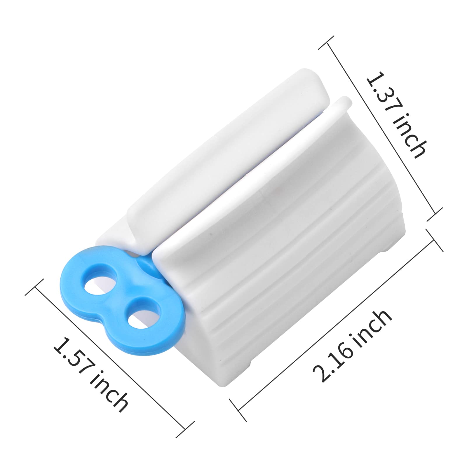 3-Pack Rolling Tube Toothpaste Squeezer & Holder Stand - Space-Saving Bathroom Organizer (Blue) - Perfect for Small Bathrooms, Travel & Vanity Organization