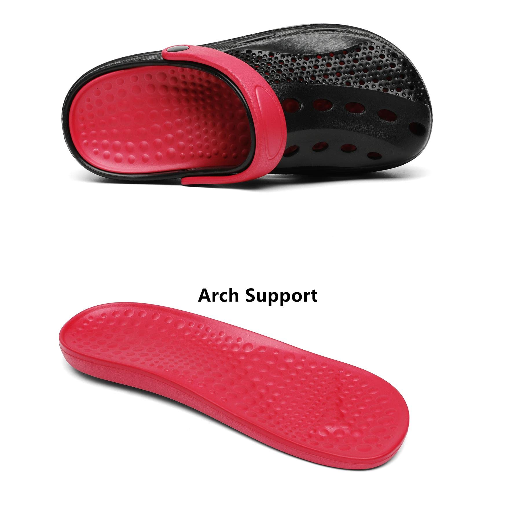 **Men's & Women's Arch Support Clogs - Slip-On Garden Shoes with Removable Cushion Insole for Outdoor, Beach & Casual Wear**    *Perfect for Gardening, Beach Walks, Errands & Relaxing at Home*