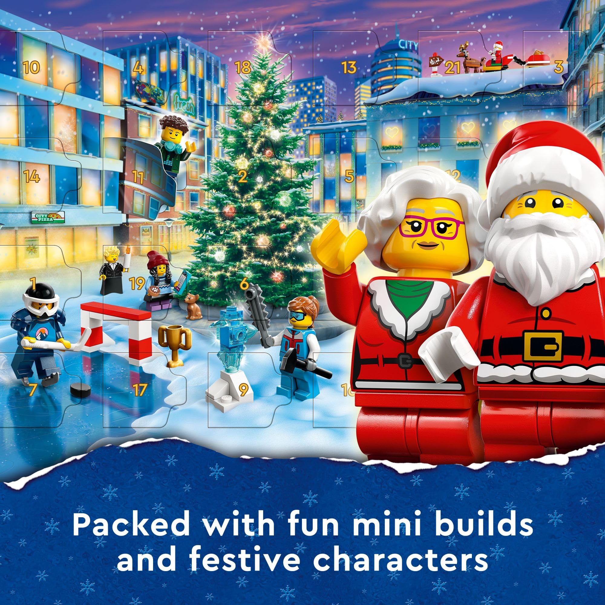 LEGO City 2023 Advent Calendar 60381 Countdown to Christmas Building Set - Daily Surprise Toys, Holiday Gift Idea for Kids - Perfect for Christmas Countdown & Family Holiday Traditions