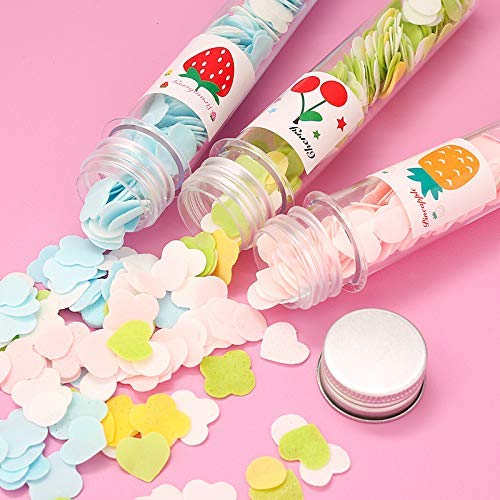 **ZULAT Pocket-Sized Flower Design Paper Soap - Travel, Office & Home Use - Disposable Mini Soap Sheets (Pack of 3) - Perfect for Camping, Gym & On-the-Go Hygiene**