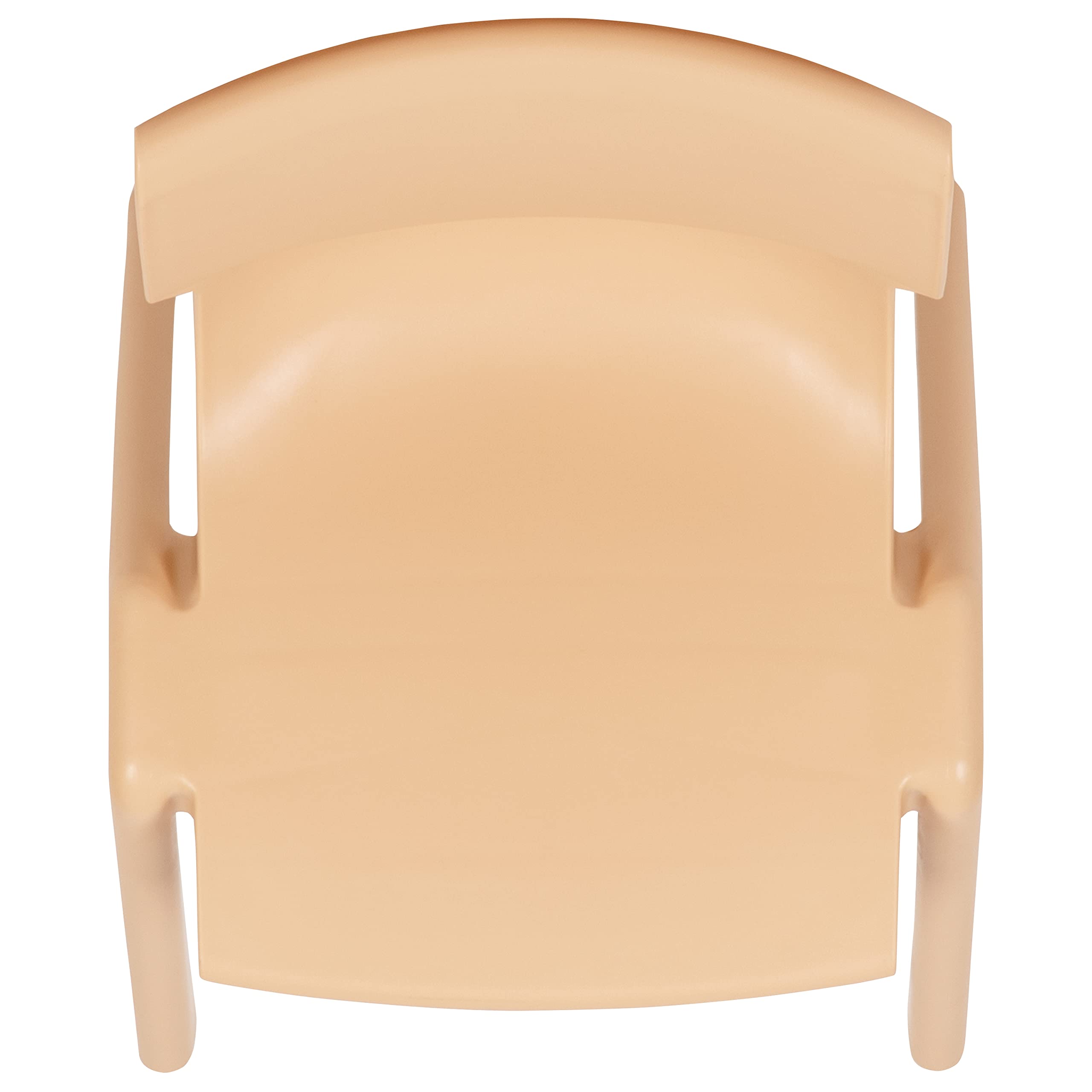Flash Furniture Whitney 5-Pack Natural Plastic Stackable School Chairs - 13.25