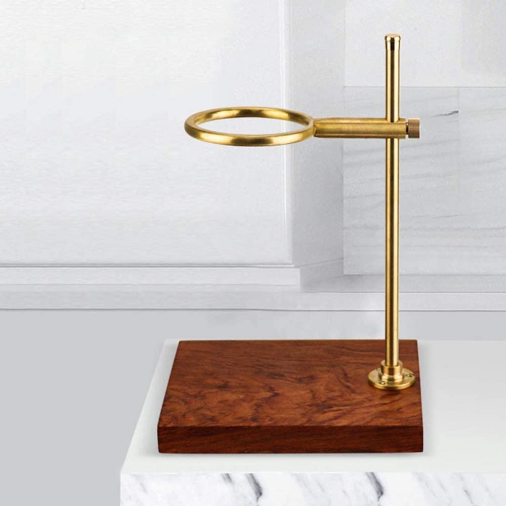 Adjustable Coffee Dripper Holder - Manual Wooden Filter Cup Stand with Light Brown Gold Finish | Perfect for Pour Over Coffee, Chemex & Drip Brewing at Home or Cafe