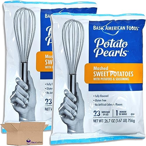 Organic Mashed Sweet Potatoes Mix - 26.7oz Value Pack (2-Pack) | Gluten-Free & Vegan | Perfect for Thanksgiving, Baby Food & Healthy Meal Prep