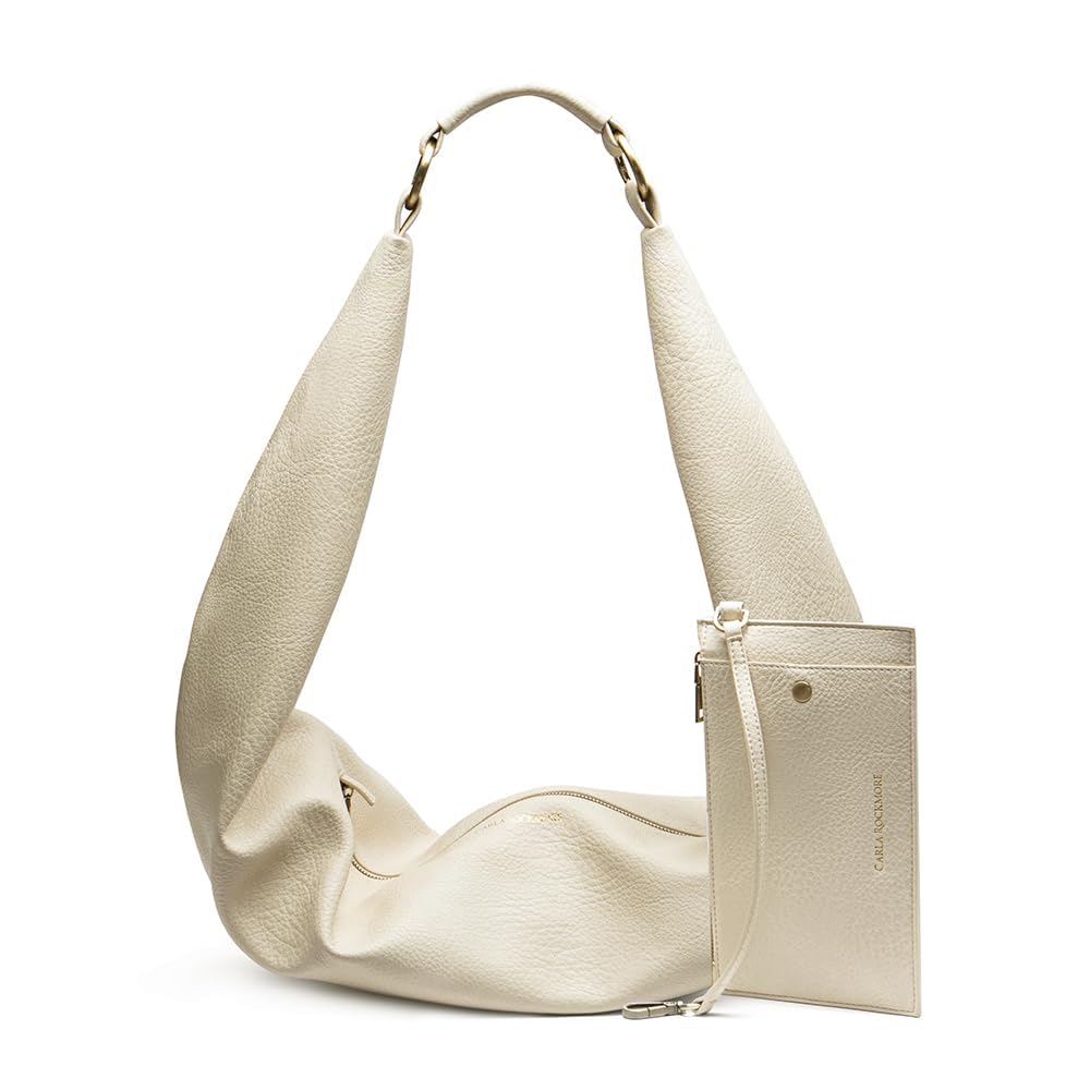 Vegan Leather Sling Bag 2.0 for Women - Crossbody Shoulder Purse in Parchment | Perfect for Travel, Work & Everyday Use