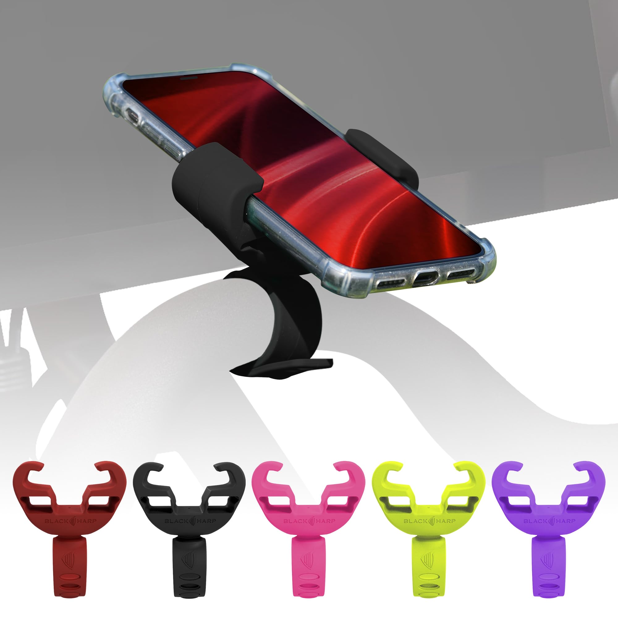 **Silicone Bike Phone Holder - Universal Cell Phone Mount for Peloton, Stationary & Spin Bikes - Secure & Adjustable Exercise Bike Accessories - Perfect for Indoor Cycling, Workouts & Fitness Tracking**