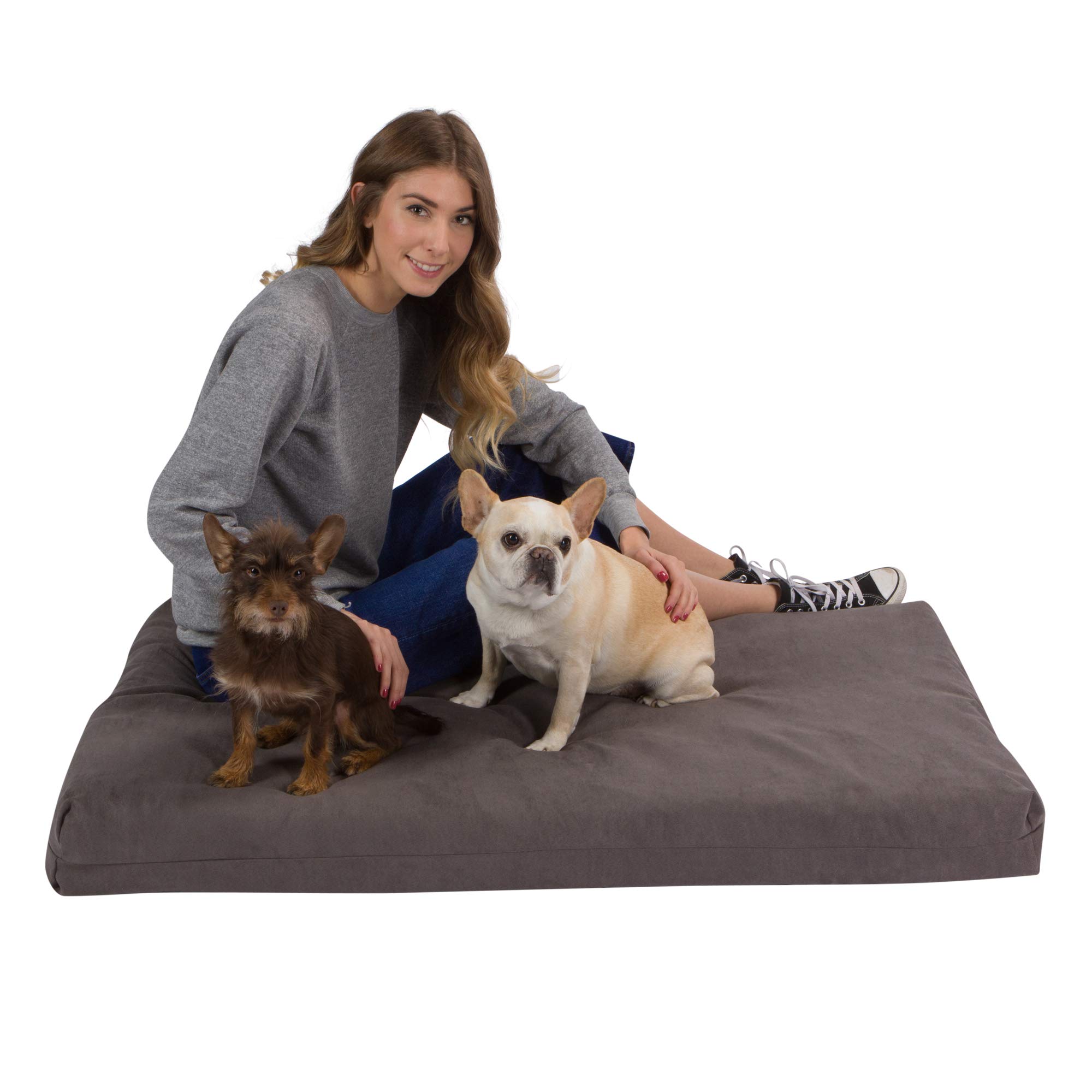 Orthopedic Dog Bed with Gel Memory Foam - Washable Luxury Pet Bed for Large Dogs, Removable Cover & Joint Support - Perfect for Elderly Dogs & Post-Surgery Recovery (X-Large Grey)